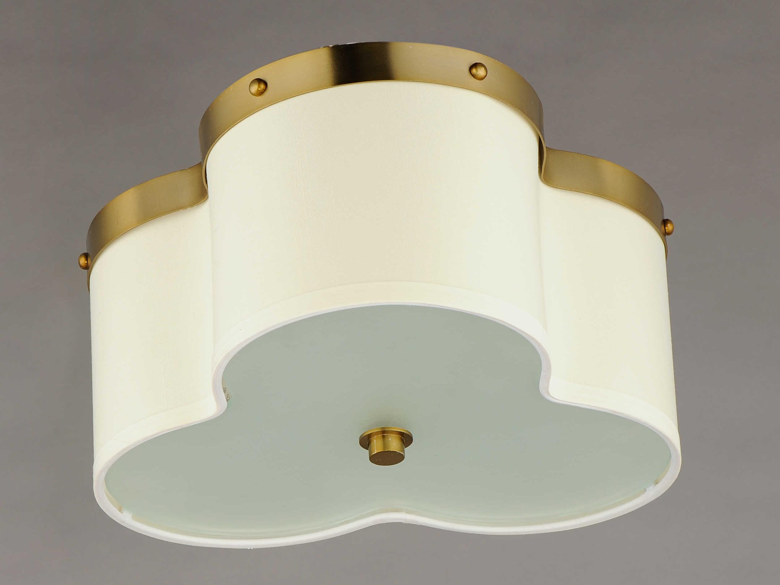 Maxim Lighting Clover 3-Light Satin Brass Flush Mount