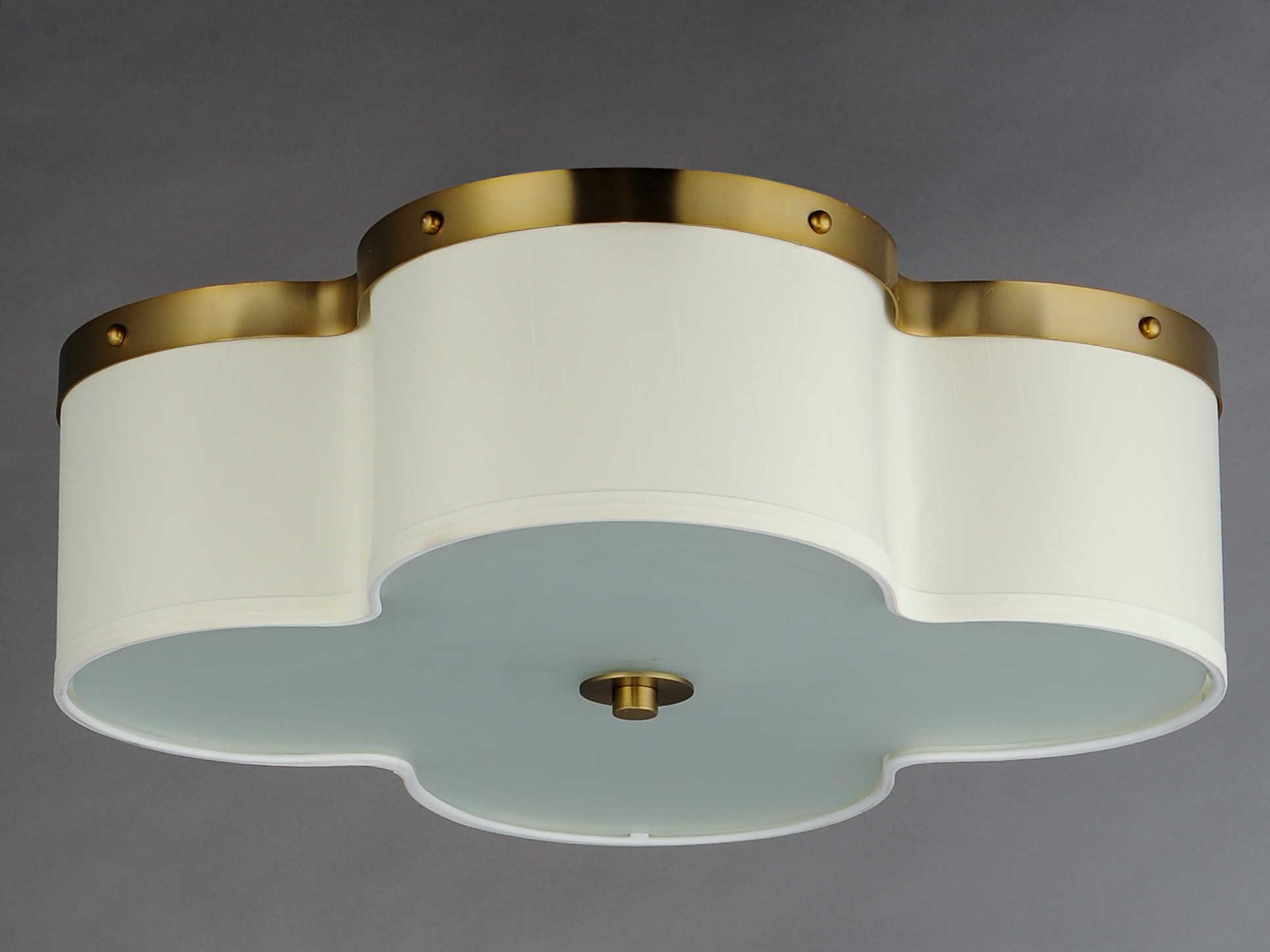 Maxim Lighting Clover 4-Light Satin Brass Flush Mount