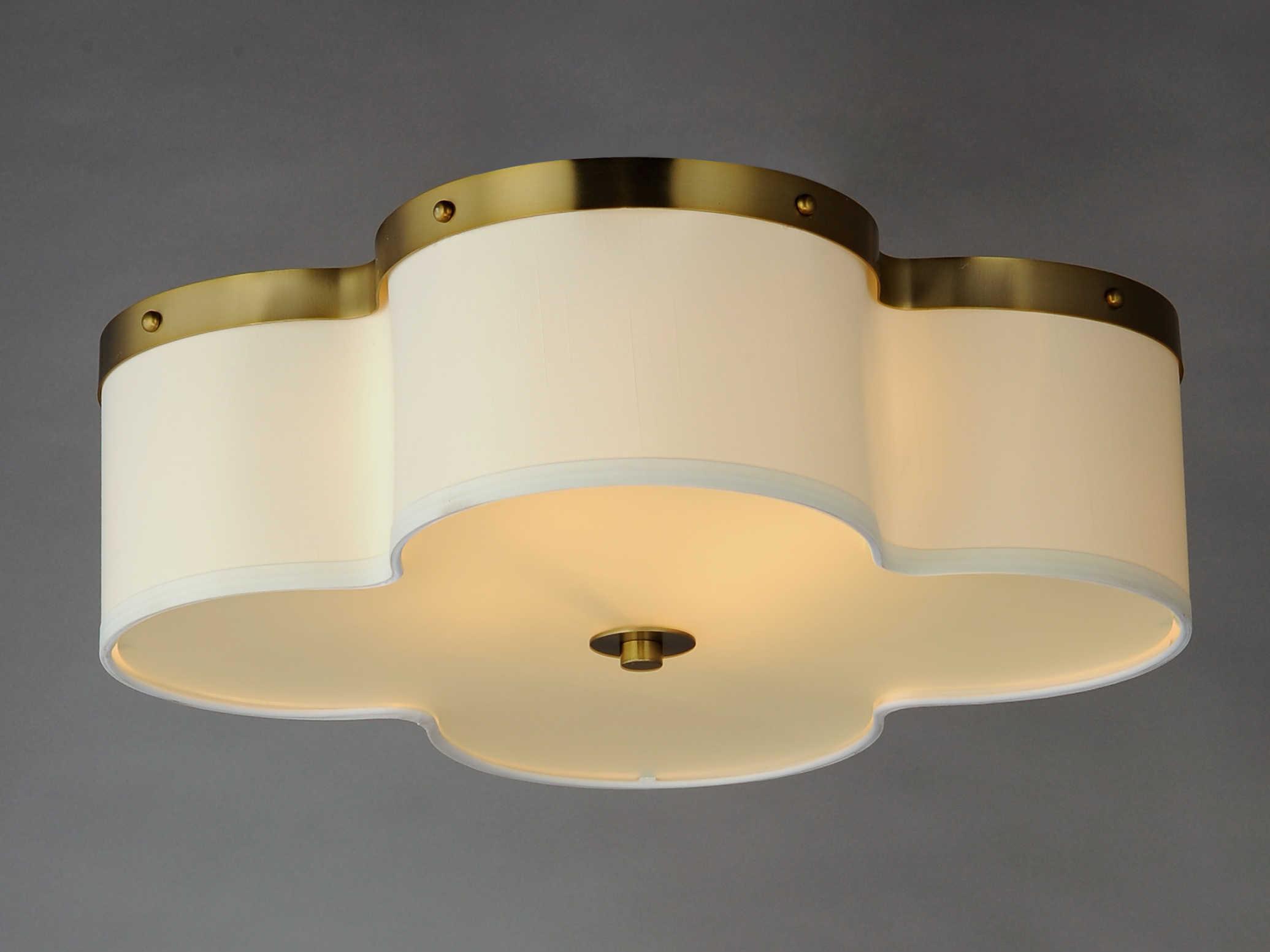 Maxim Lighting Clover 4-Light Satin Brass Flush Mount