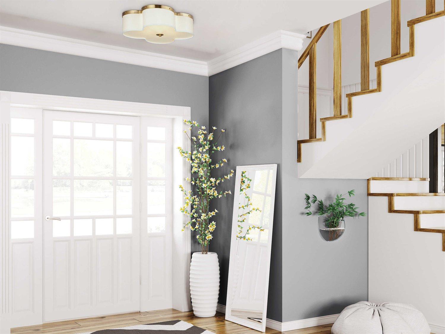 Maxim Lighting Clover 4-Light Satin Brass Flush Mount