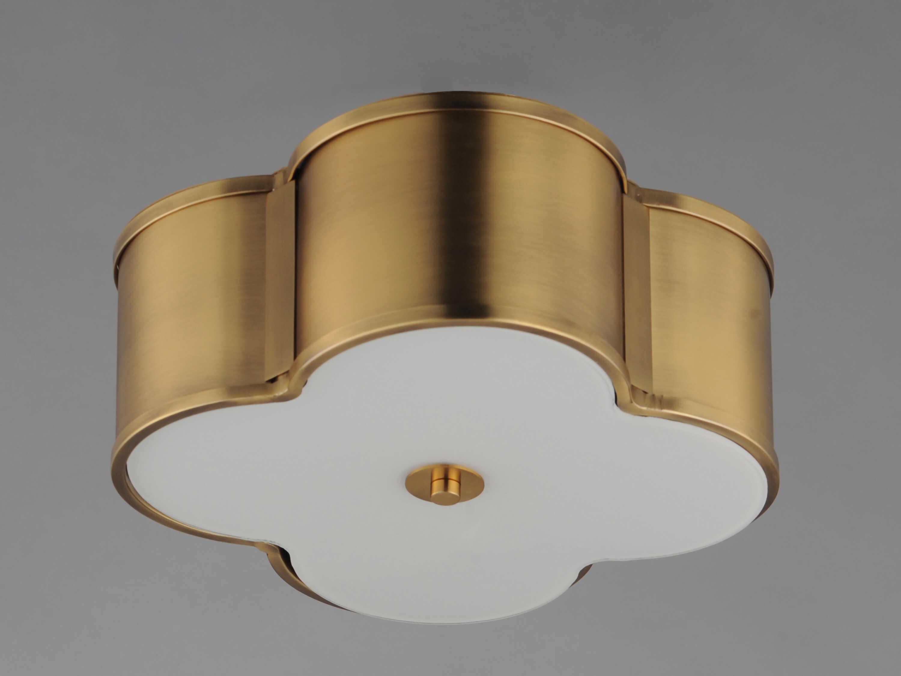 Maxim Lighting Clover 2-Light Natural Aged Brass Flush Mount