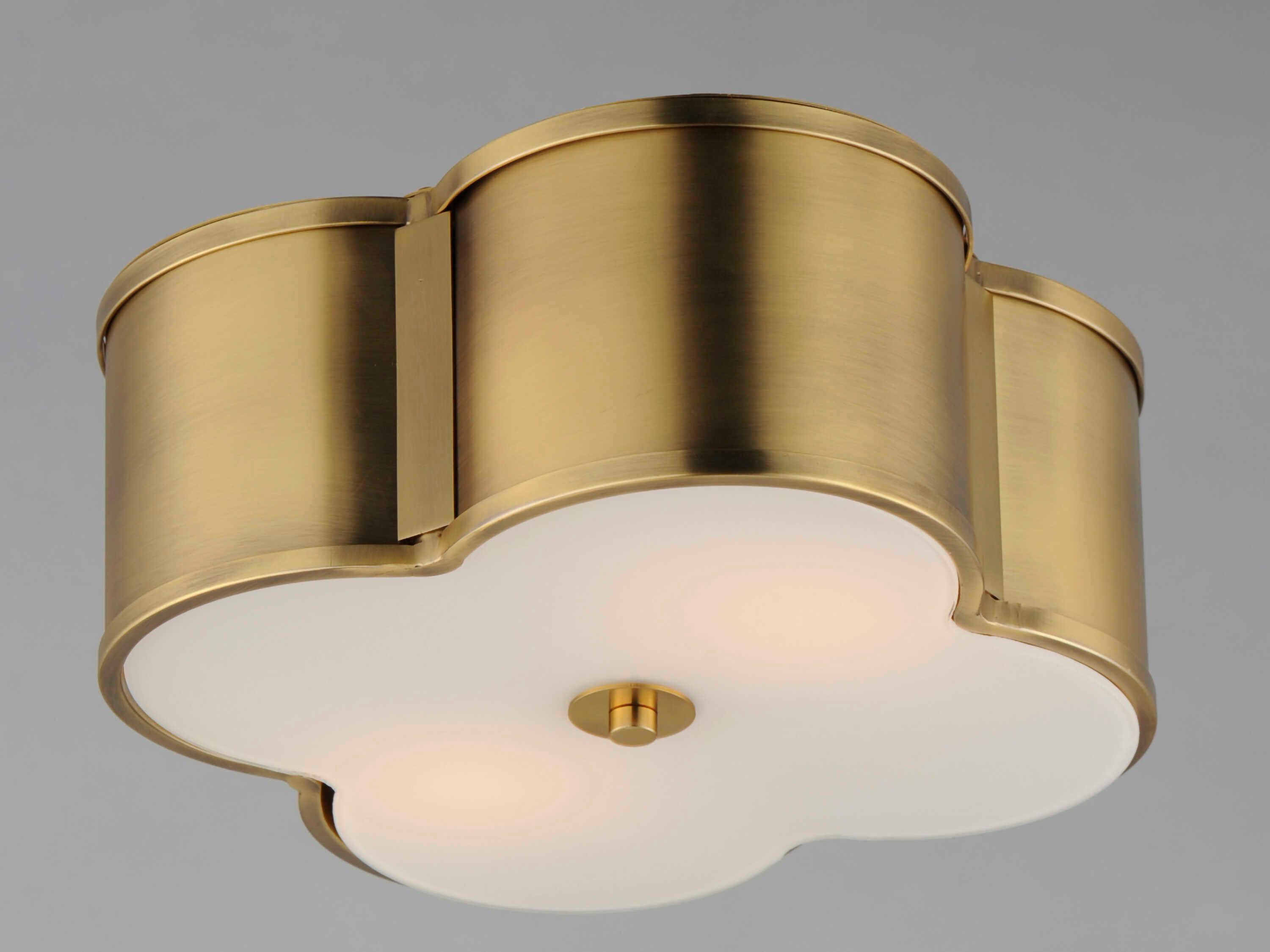 Maxim Lighting Clover 2-Light Natural Aged Brass Flush Mount