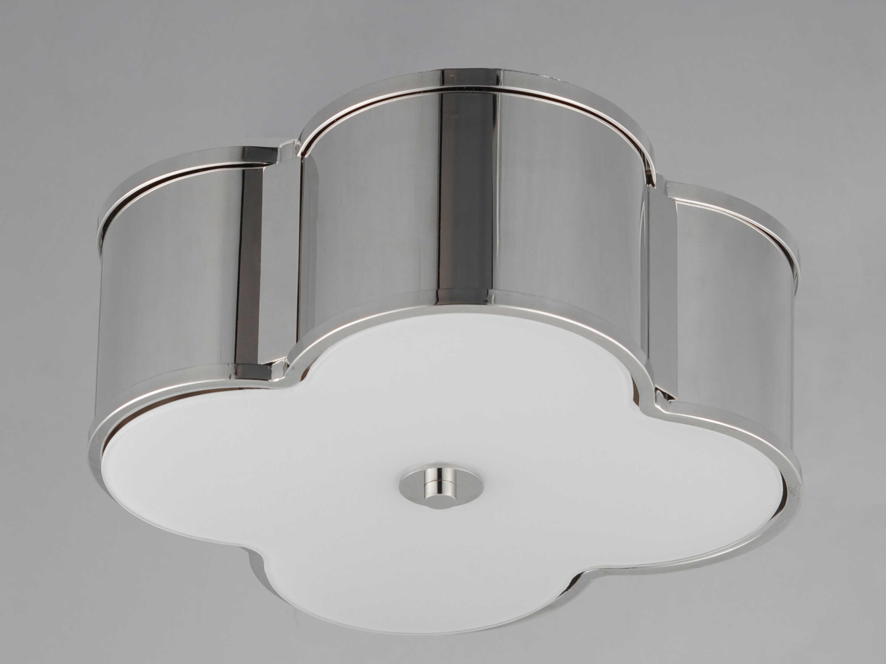 Maxim Lighting Clover 2-Light Polished Nickel Flush Mount