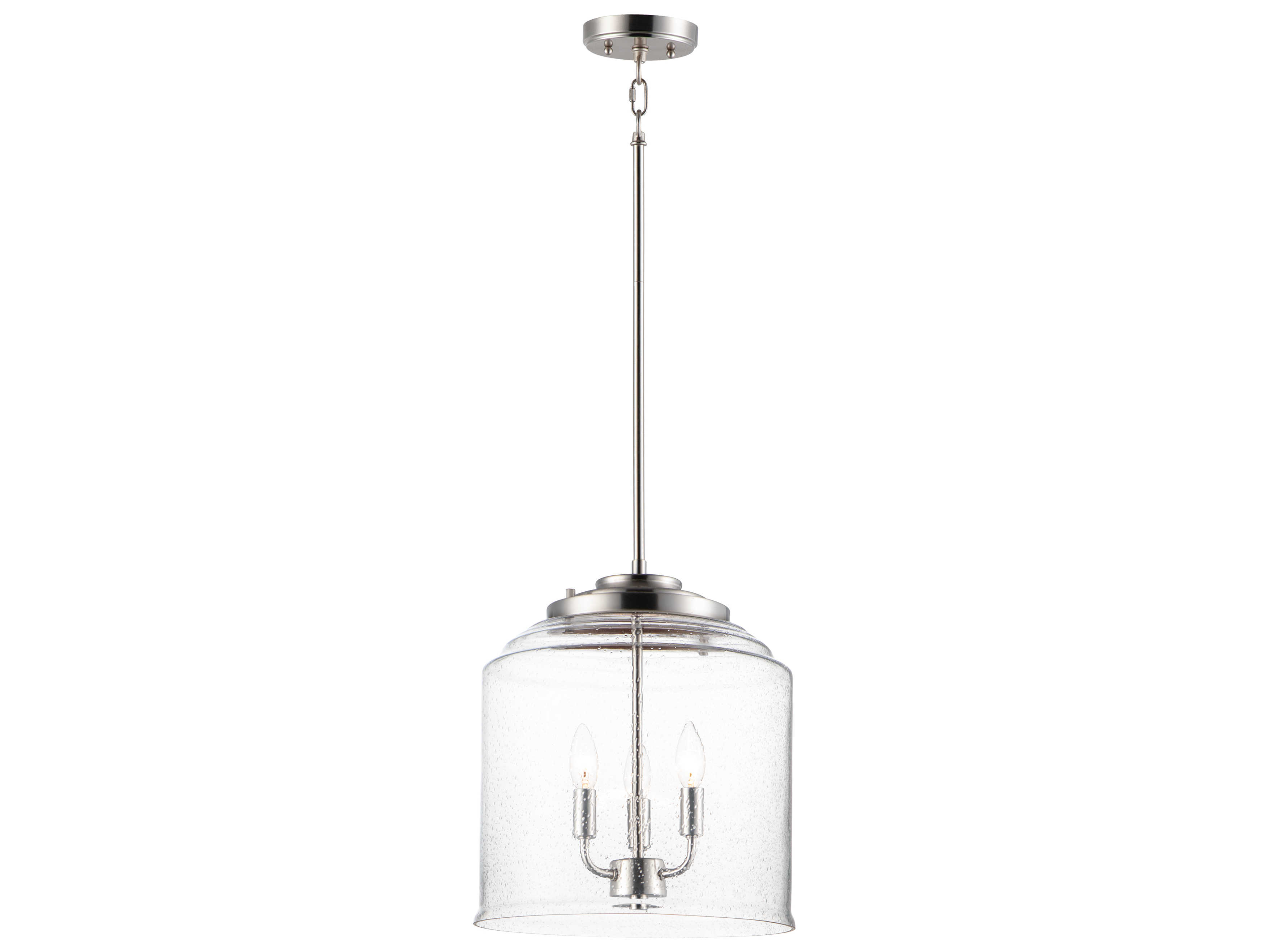 Maxim Lighting Acadia 3-Light Black Glass Bell Chandelier