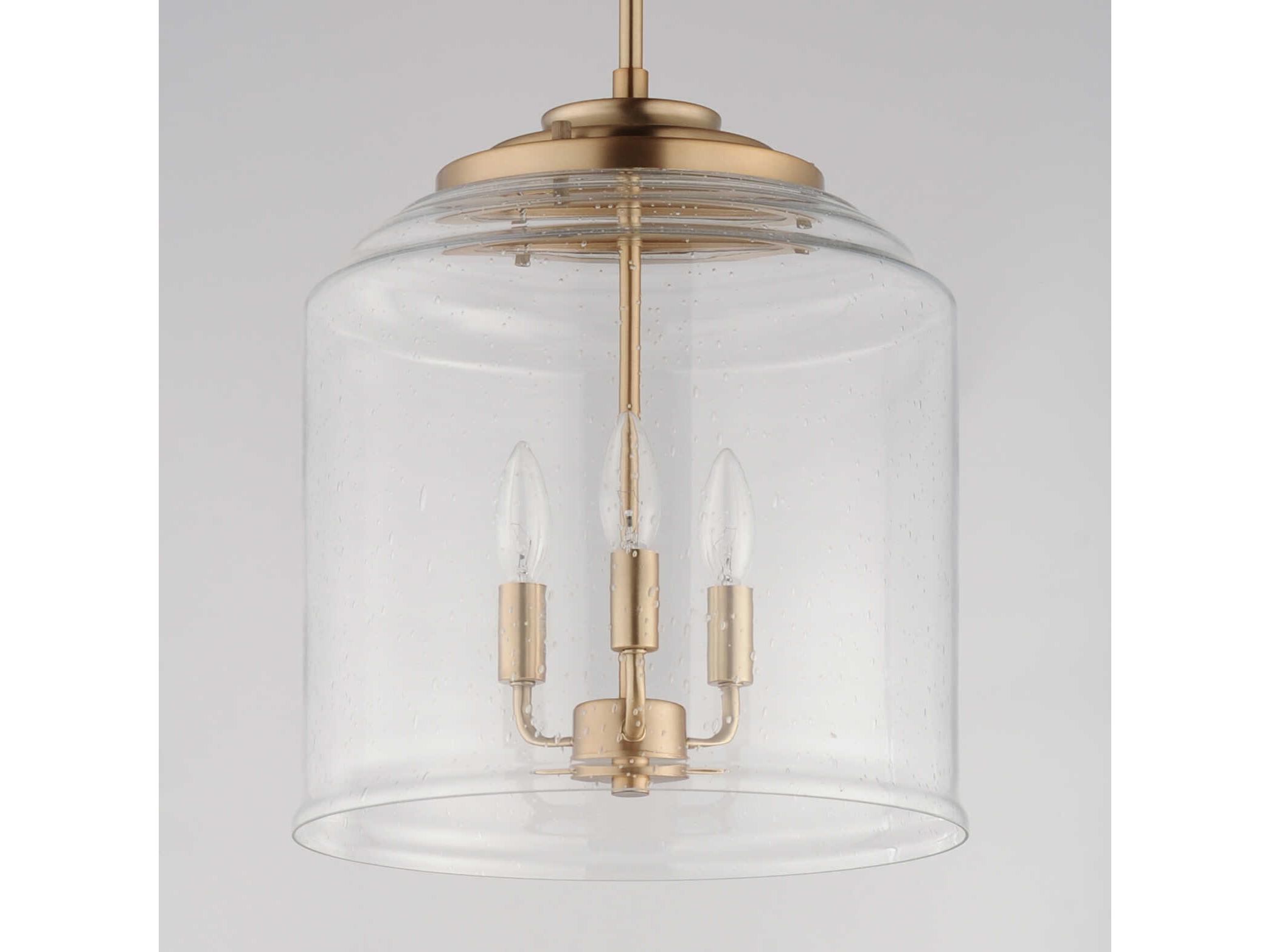 Maxim Lighting Acadia 3-Light Heritage Brass Glass Candelabra Chandelier