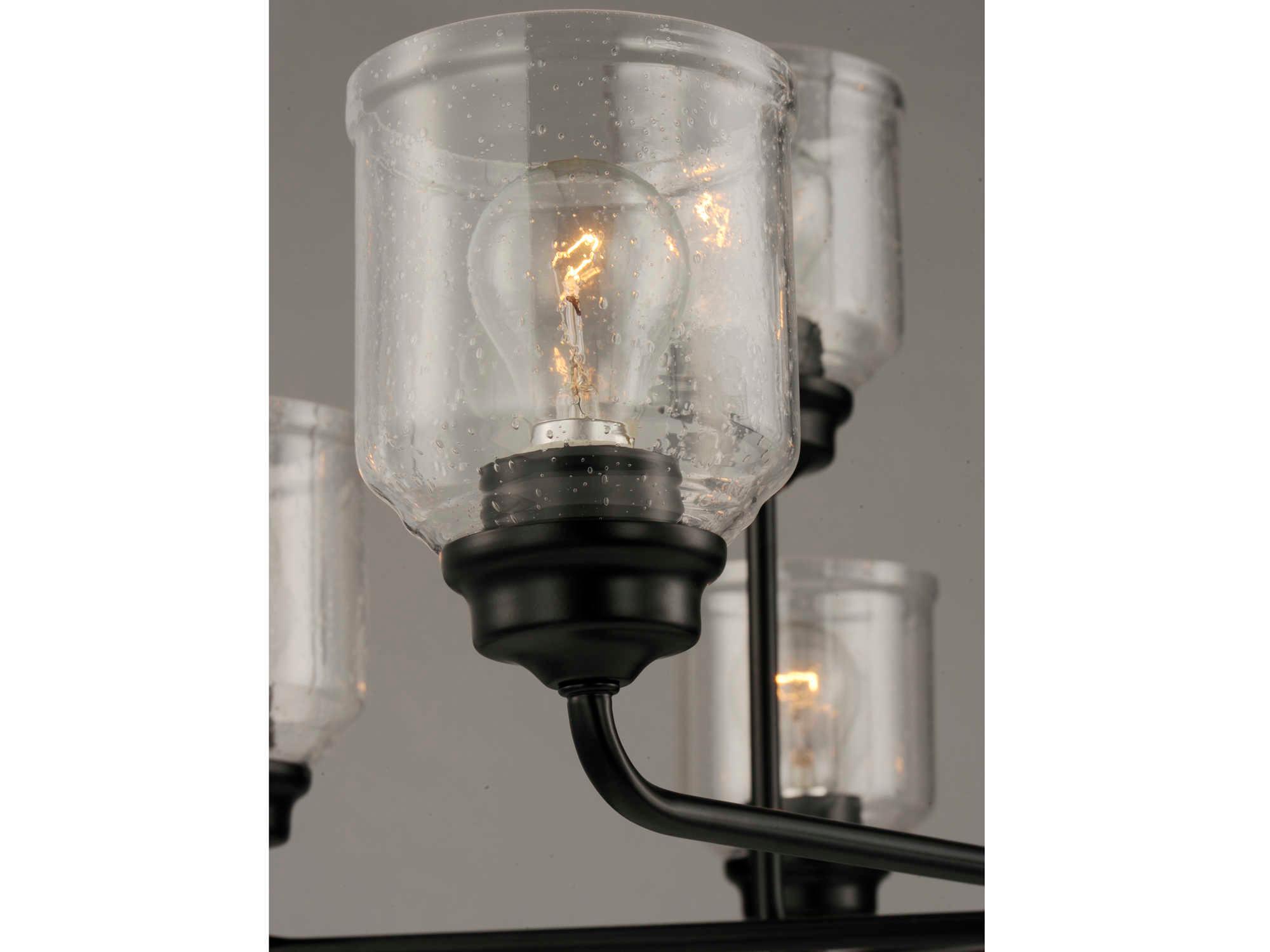 Maxim Lighting Acadia 9-Light Black Glass Bell Chandelier