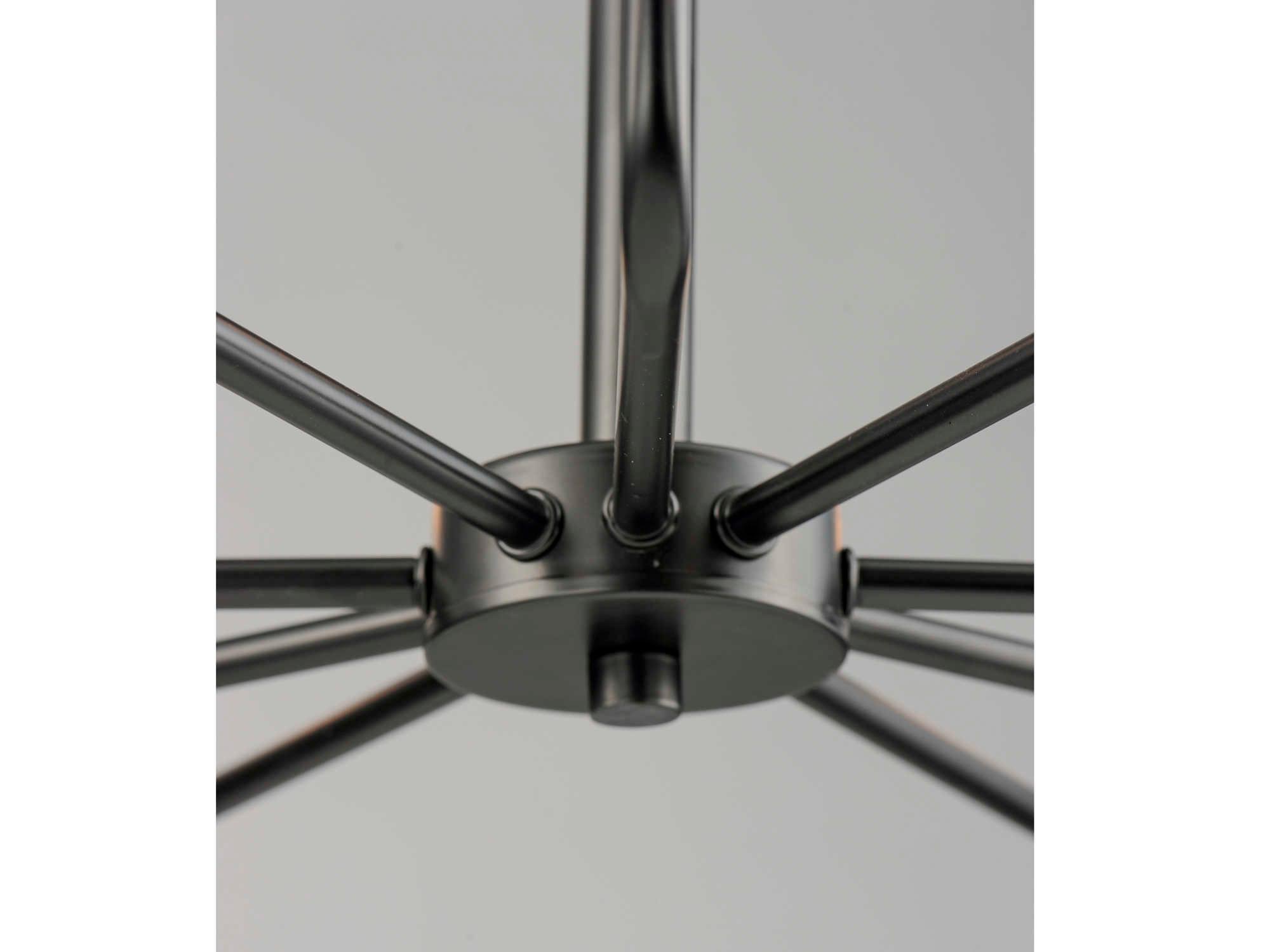 Maxim Lighting Acadia 9-Light Black Glass Bell Chandelier