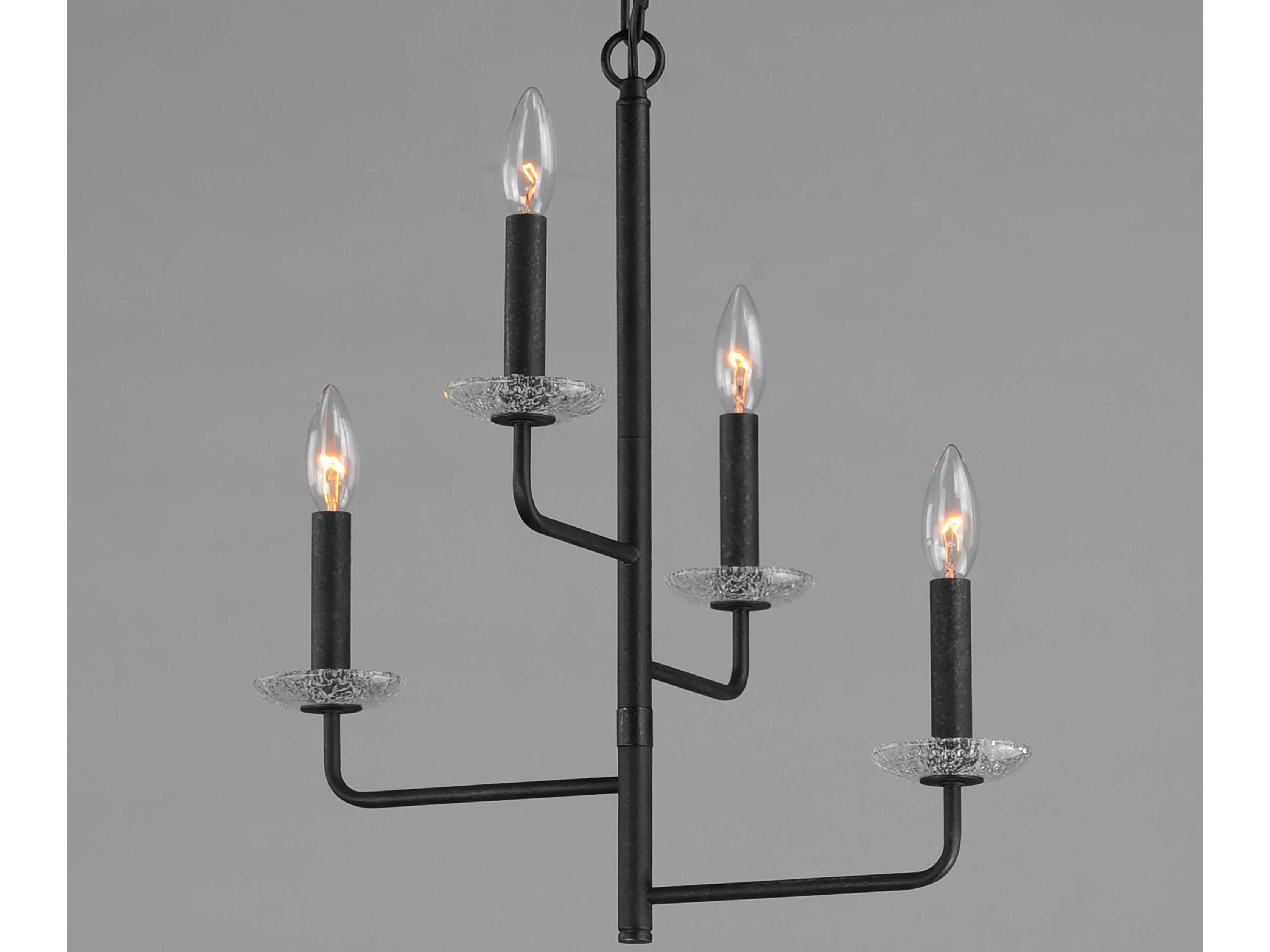 Maxim Lighting Madeira 4-Light Anthracite Black Candelabra Chandelier