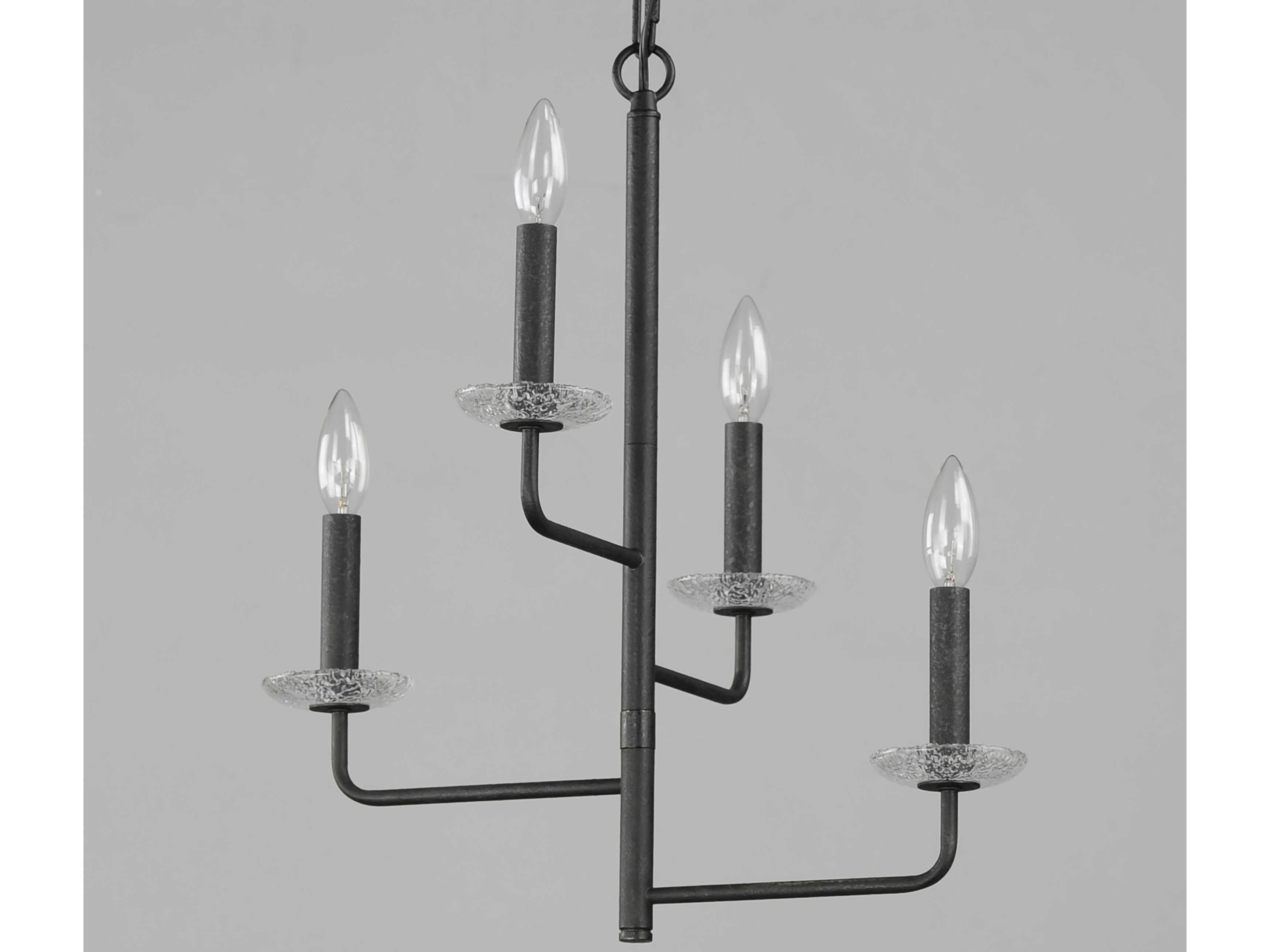 Maxim Lighting Madeira 4-Light Anthracite Black Candelabra Chandelier