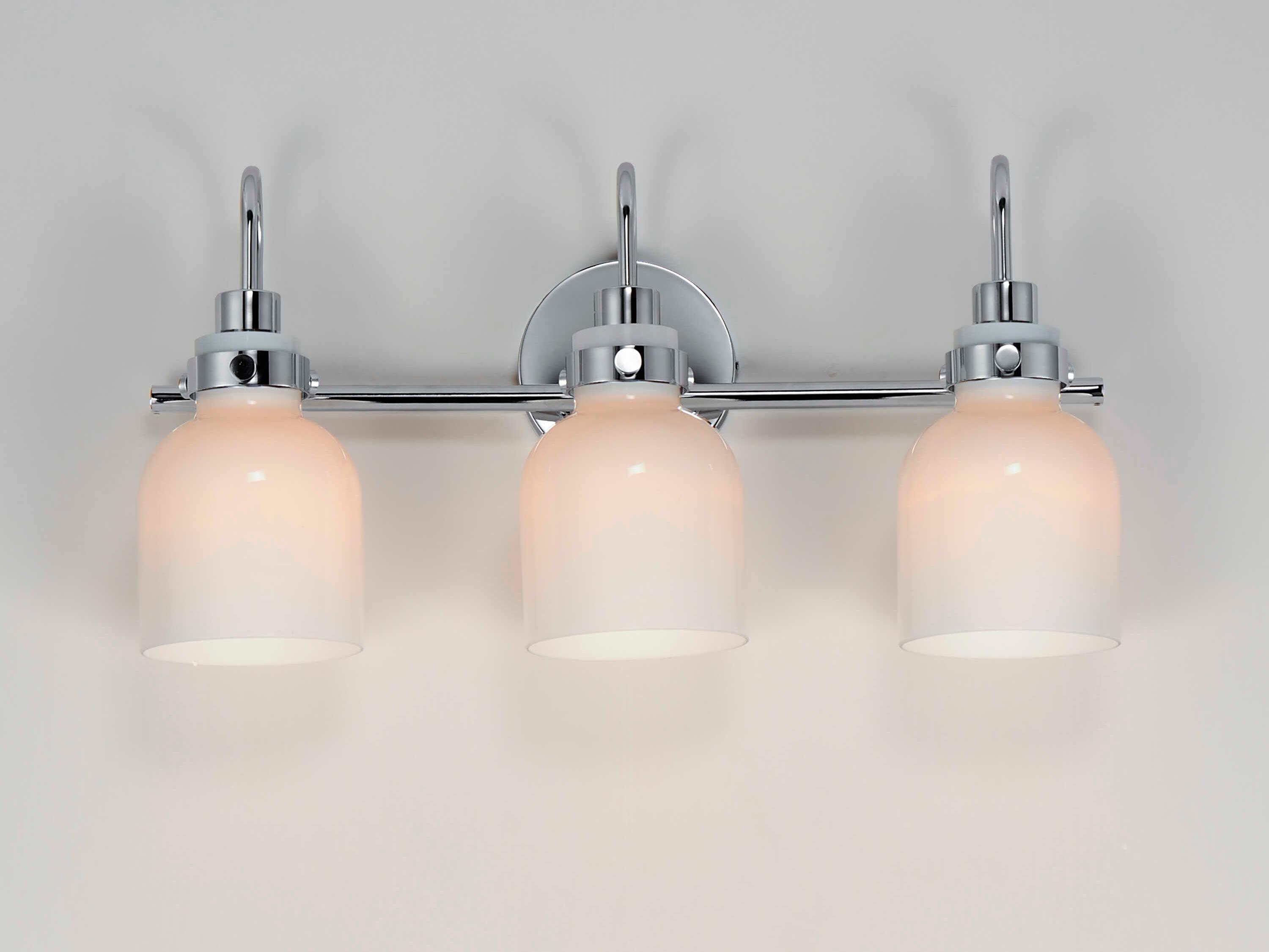 Maxim Lighting Milk 3-Light Polished Chrome Vanity Light