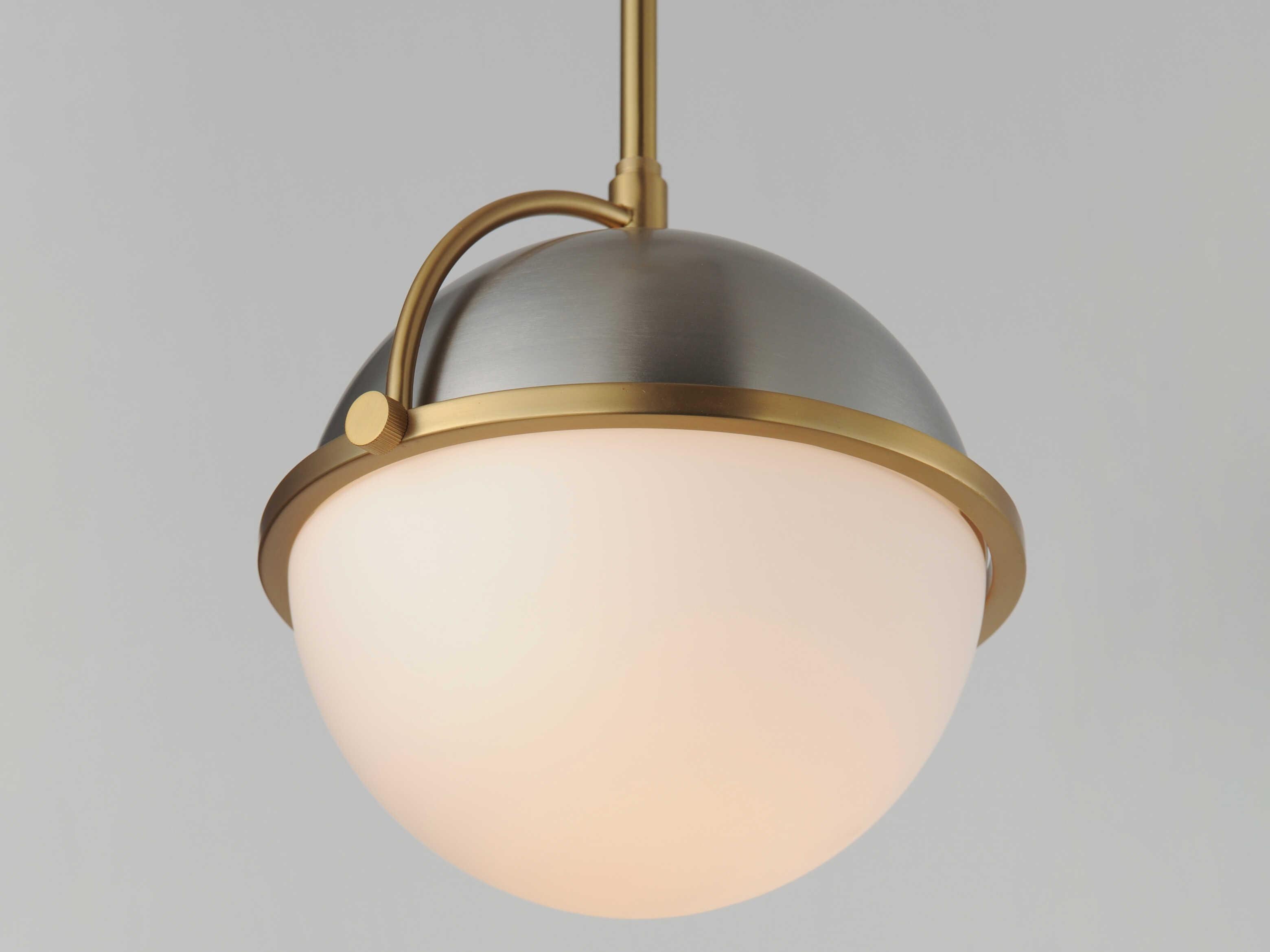 Maxim Lighting Duke 1-Light Satin Nickel Brass Glass Globe Mini Pendant