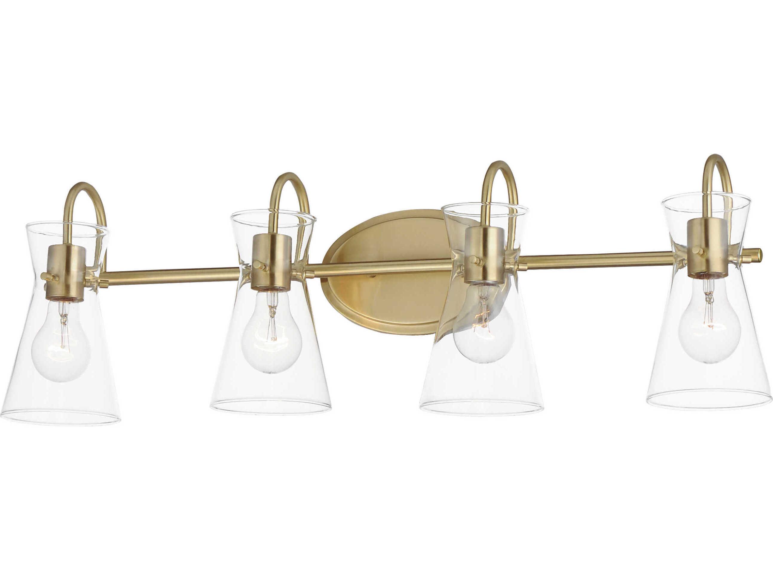 Maxim Lighting Ava 4-Light Natural Aged Brass Vanity Light