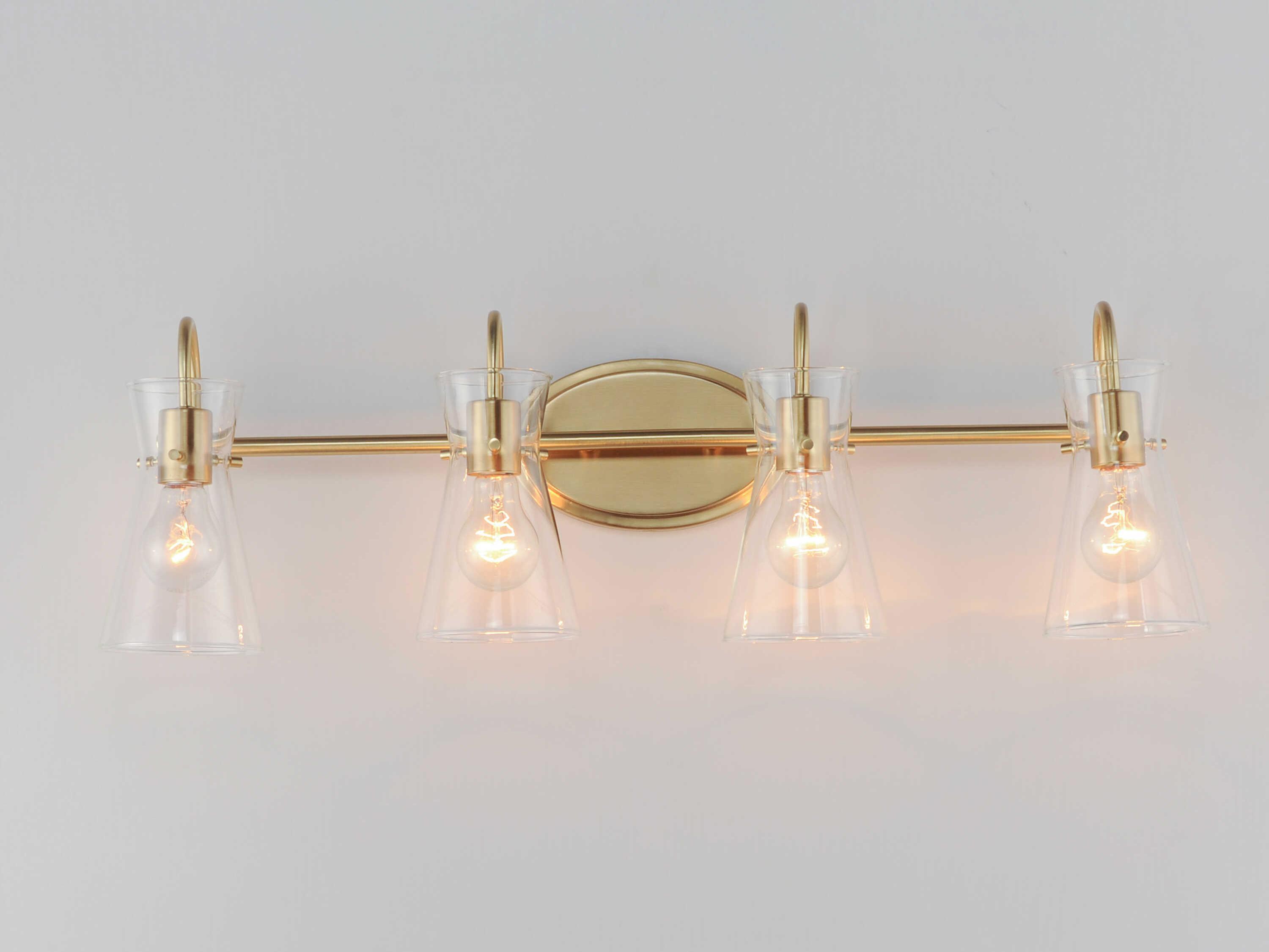 Maxim Lighting Ava 4-Light Natural Aged Brass Vanity Light