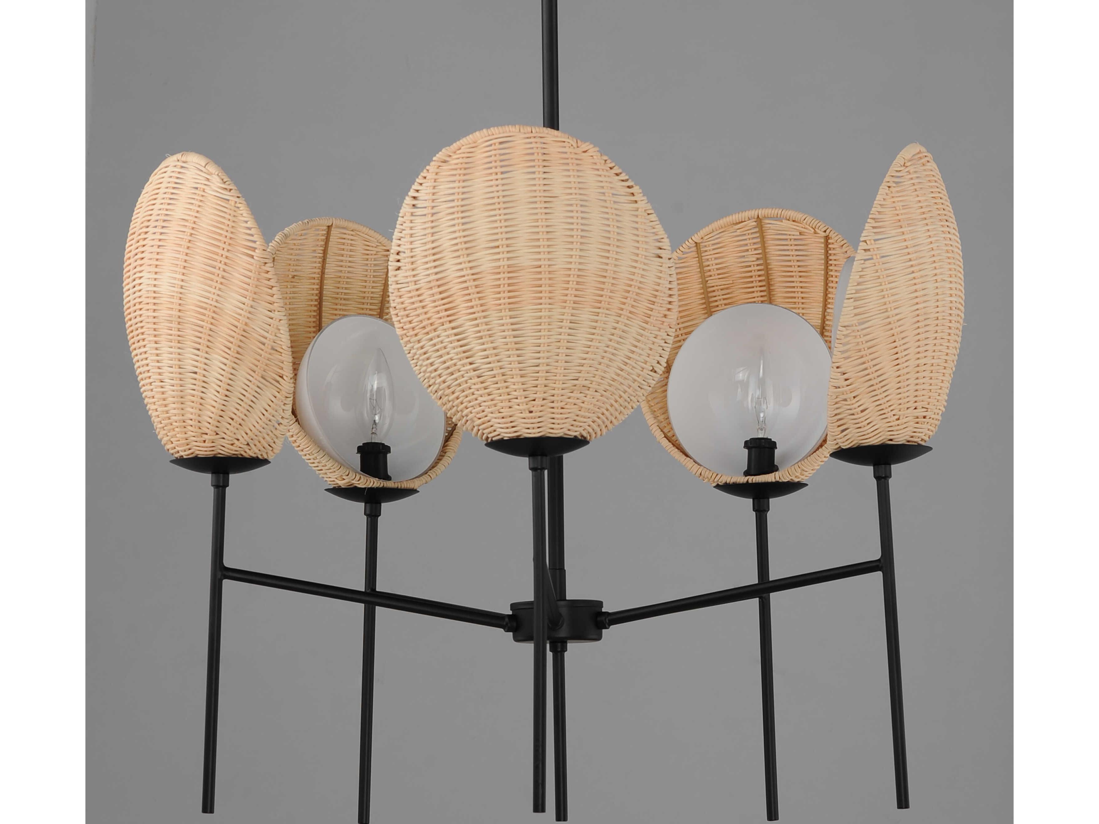 Maxim Lighting Maldives 5-Light Black Candelabra Chandelier
