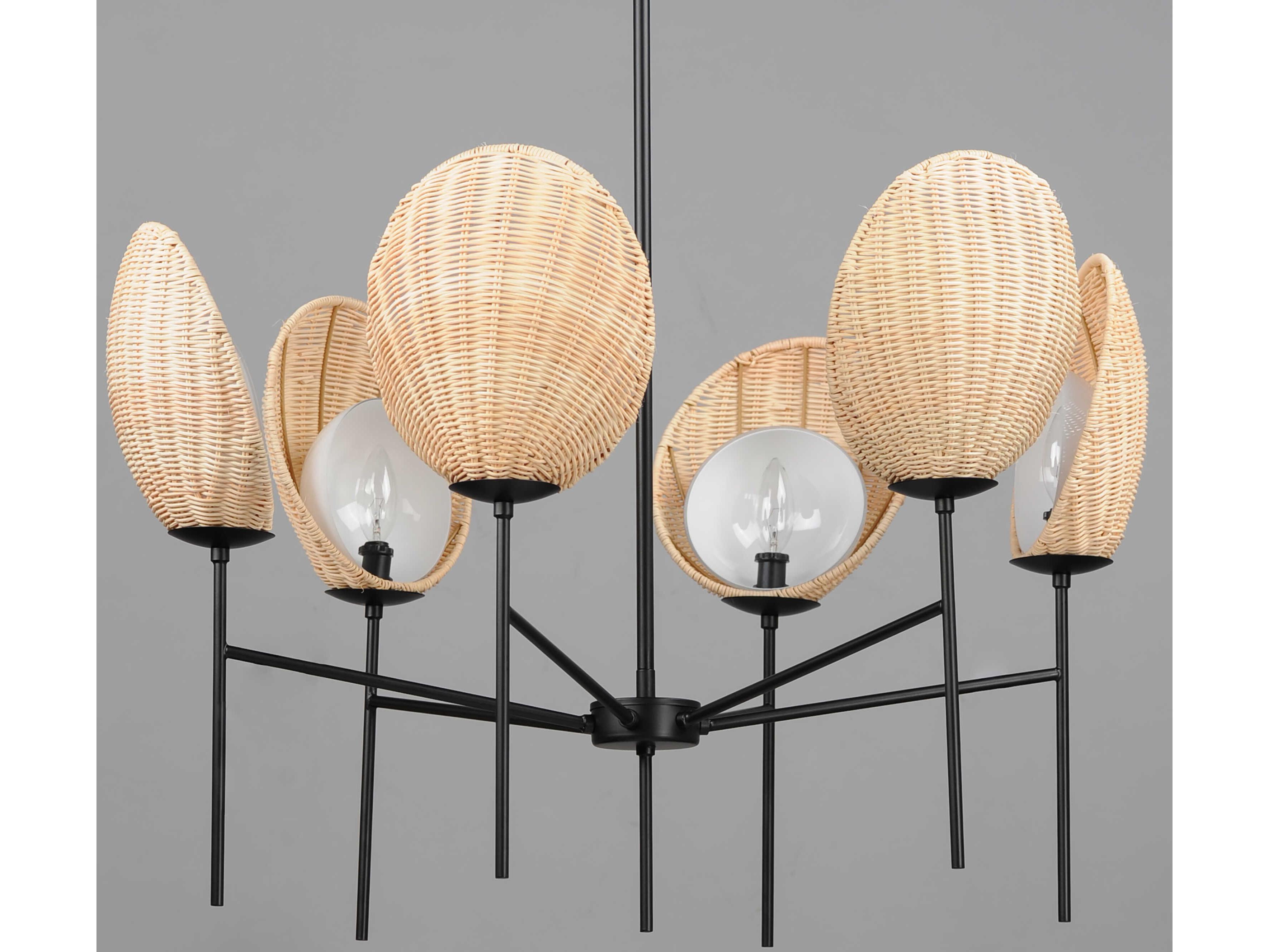 Maxim Lighting Maldives 6-Light Black Candelabra Chandelier