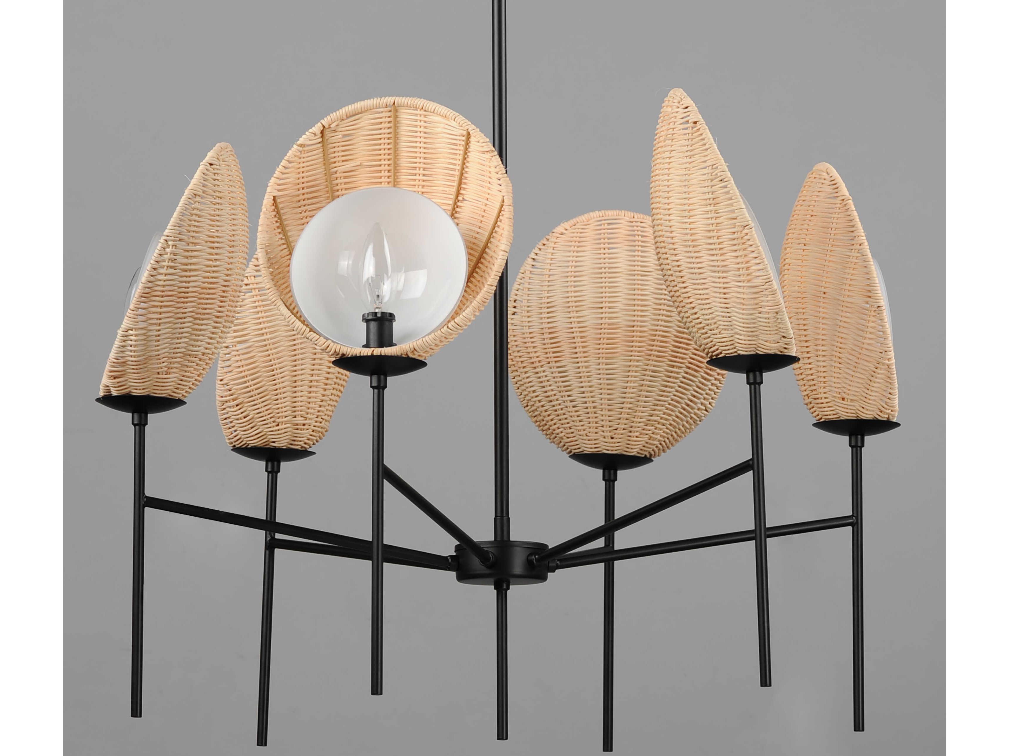Maxim Lighting Maldives 6-Light Black Candelabra Chandelier