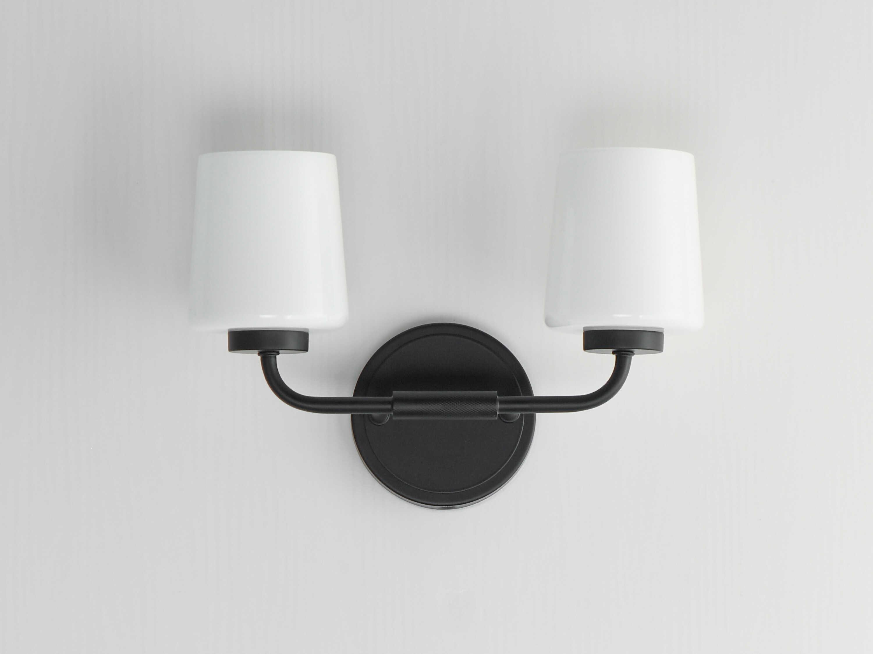 Maxim Lighting Durham 2-Light Black Vanity Light