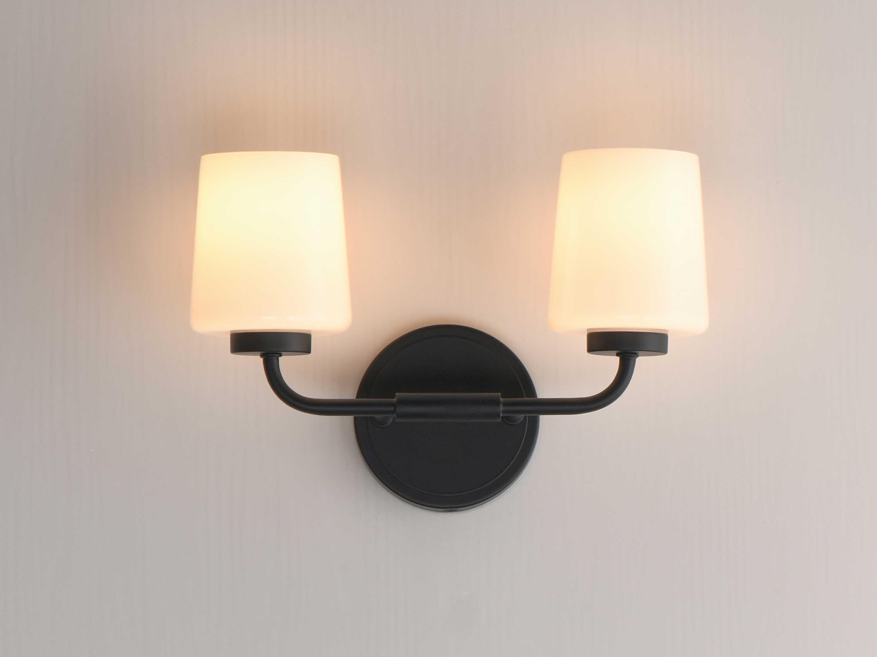 Maxim Lighting Durham 2-Light Black Vanity Light