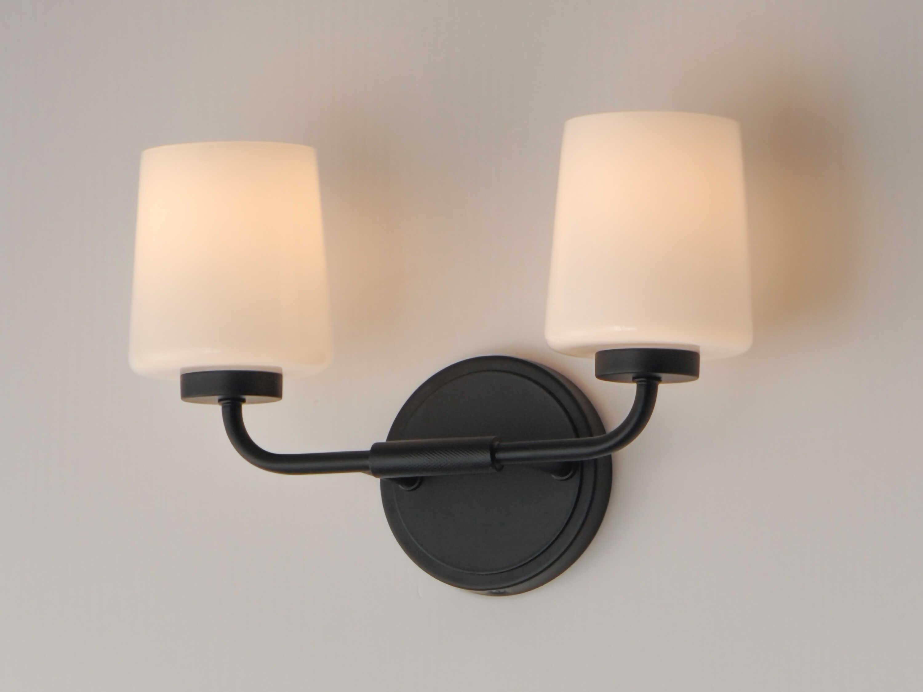 Maxim Lighting Durham 2-Light Black Vanity Light