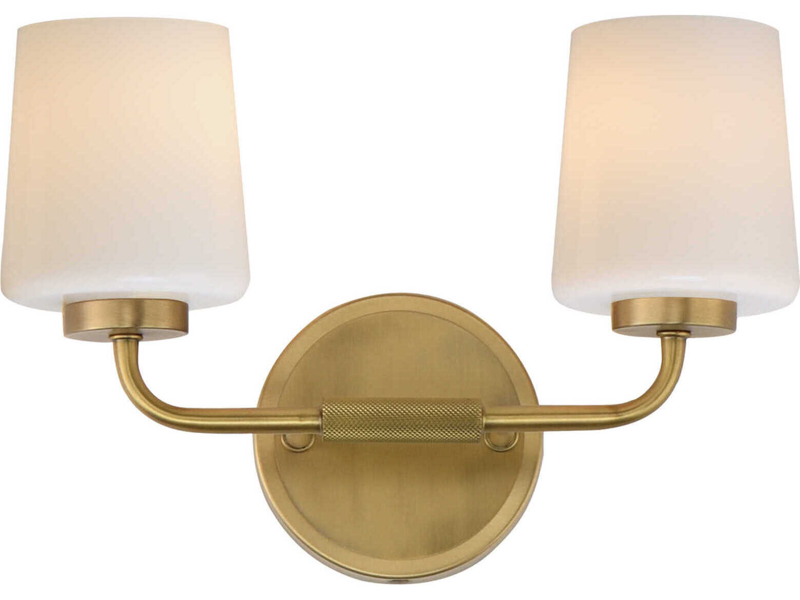 Maxim Lighting Durham 2-Light Natural Aged Brass Vanity Light