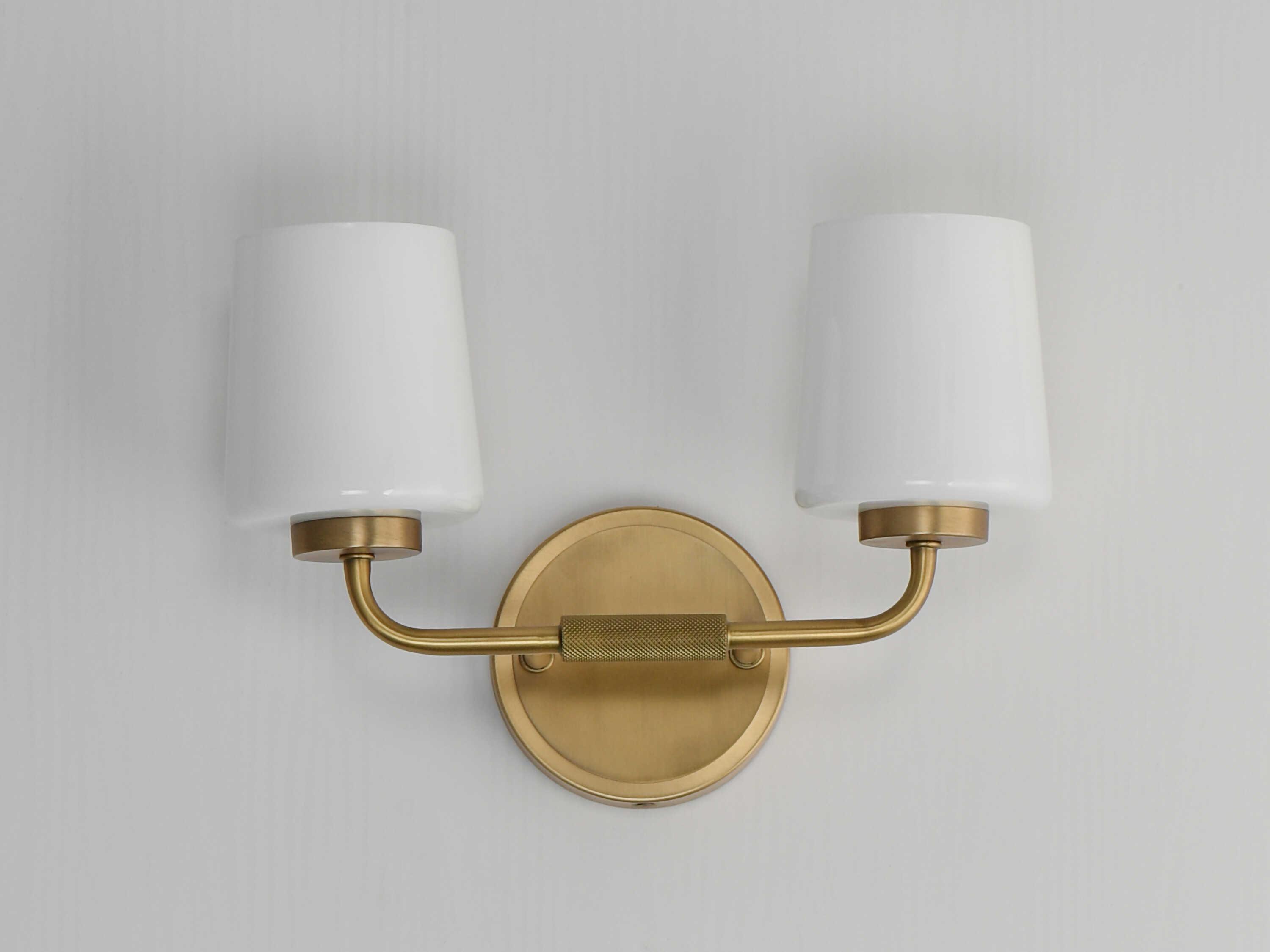 Maxim Lighting Durham 2-Light Natural Aged Brass Vanity Light