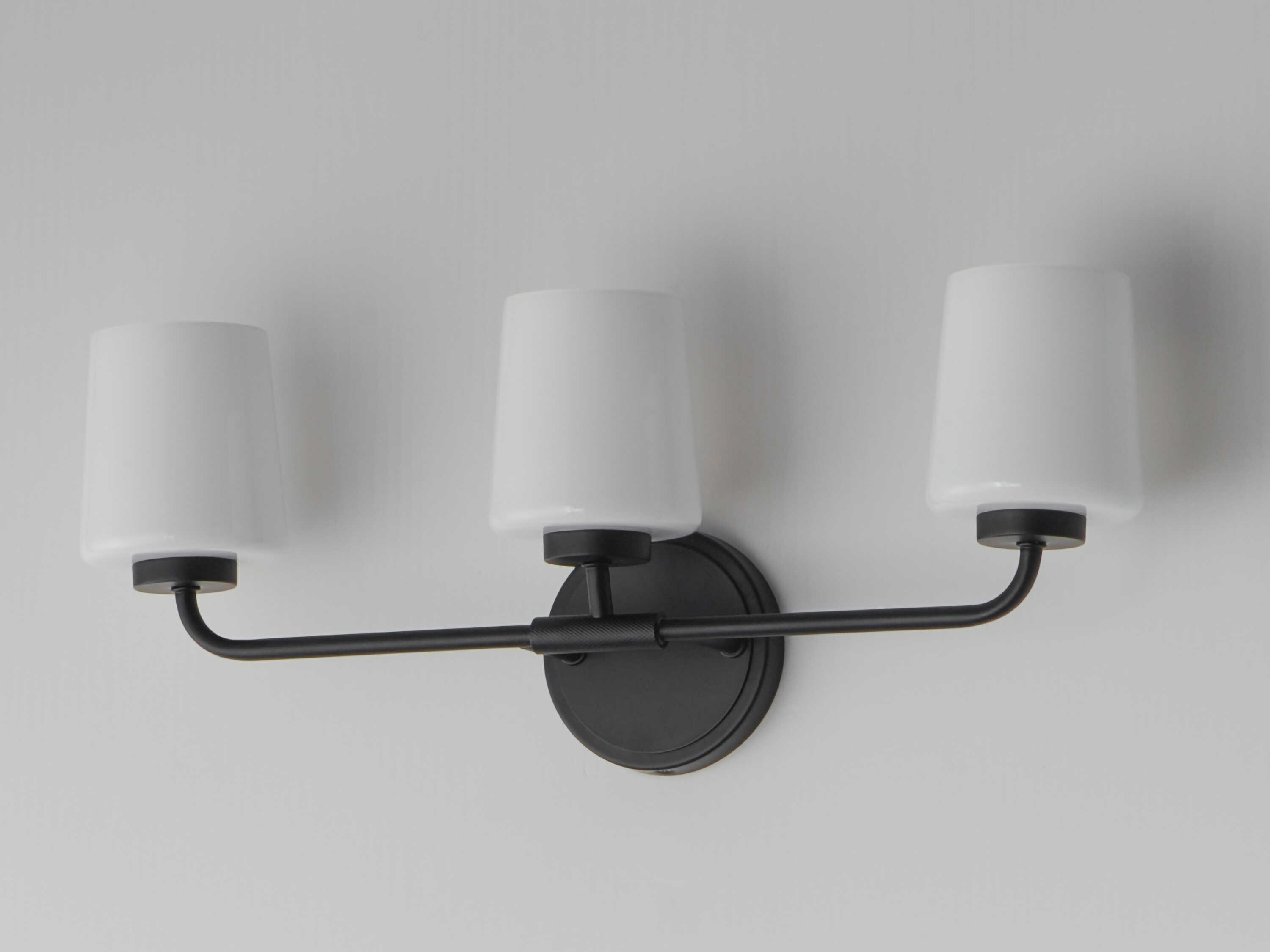 Maxim Lighting Durham 3-Light Black Vanity Light