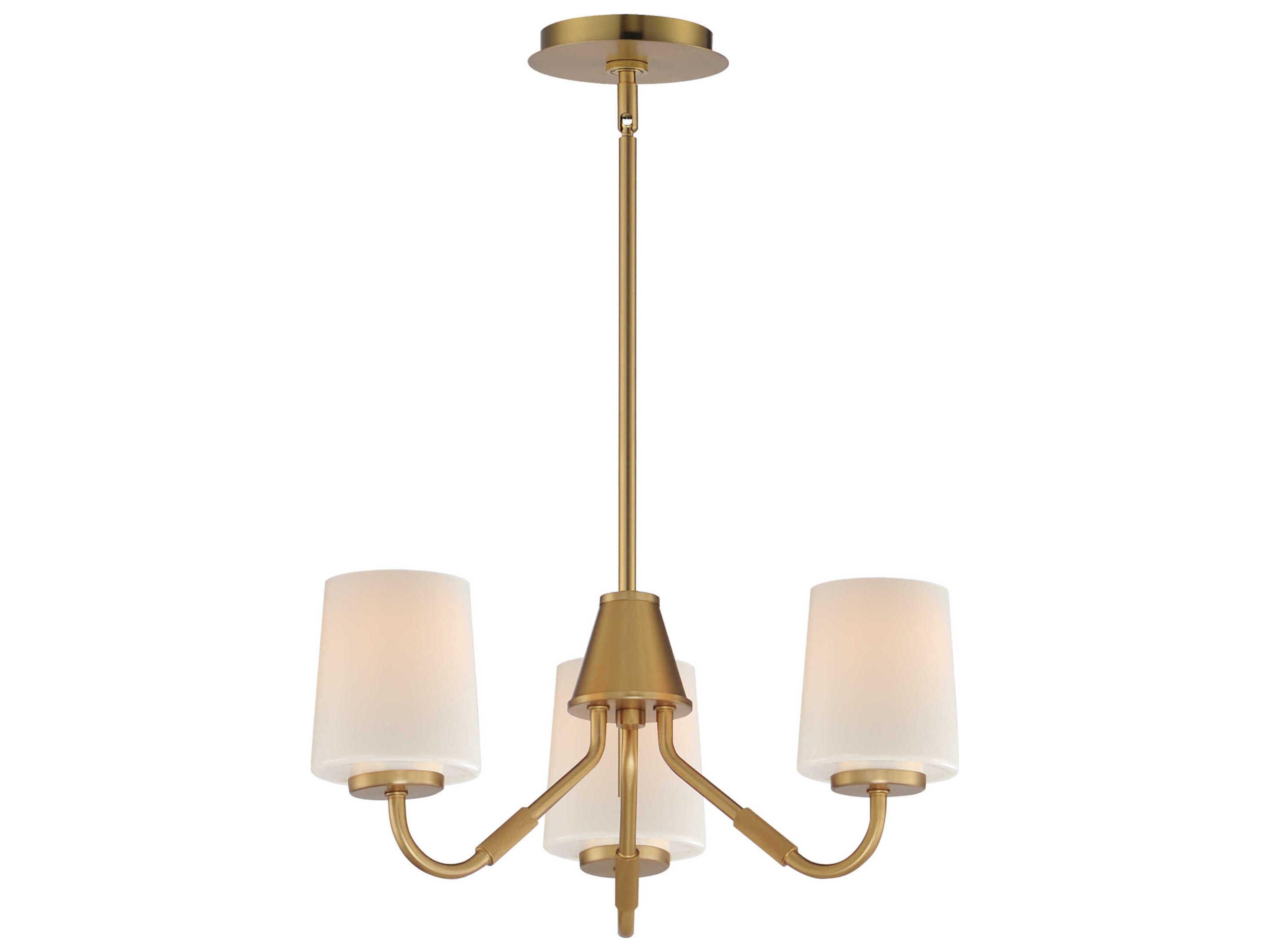 Maxim Lighting Durham 3-Light Natural Aged Brass Chandelier