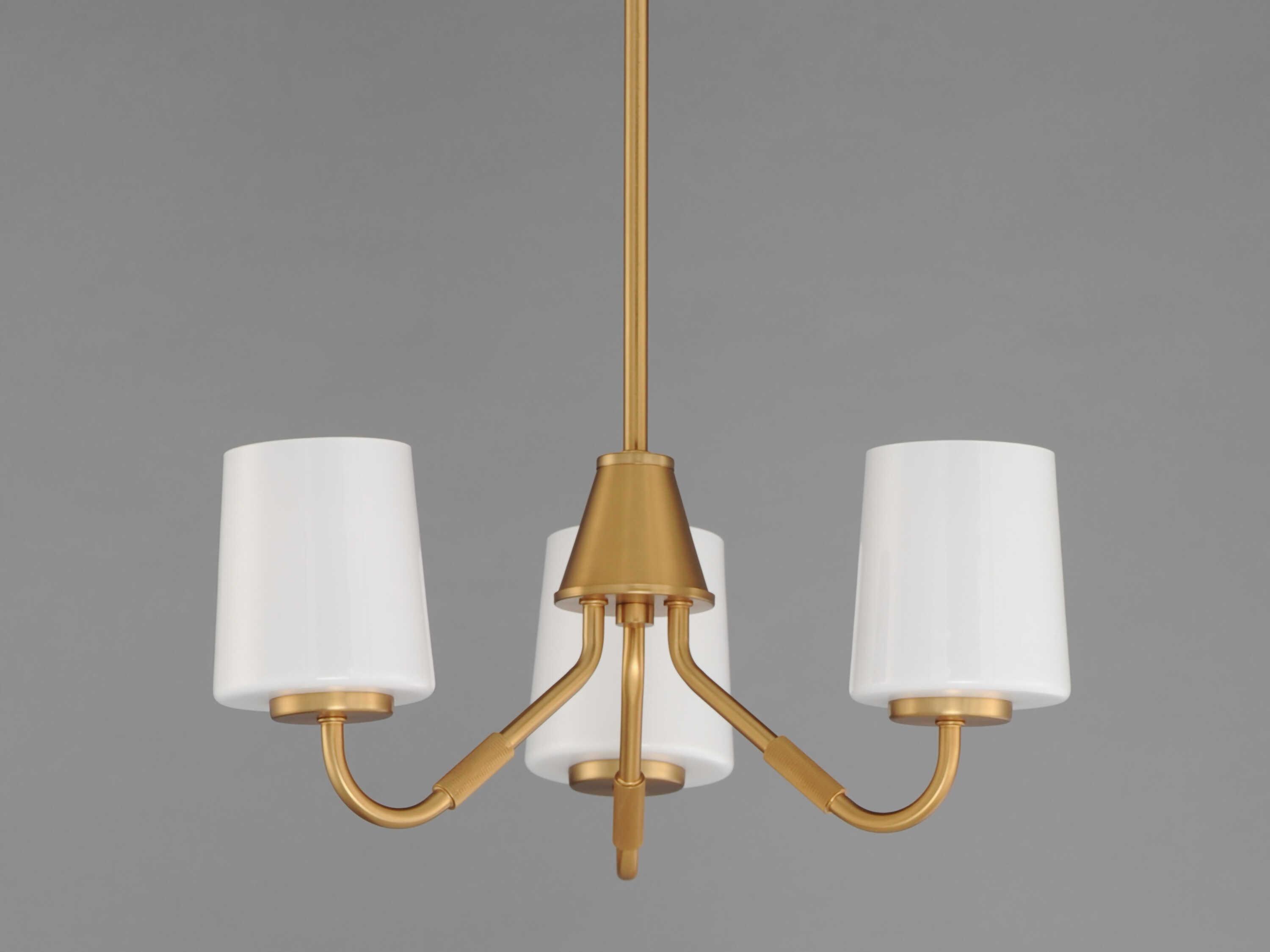 Maxim Lighting Durham 3-Light Natural Aged Brass Chandelier