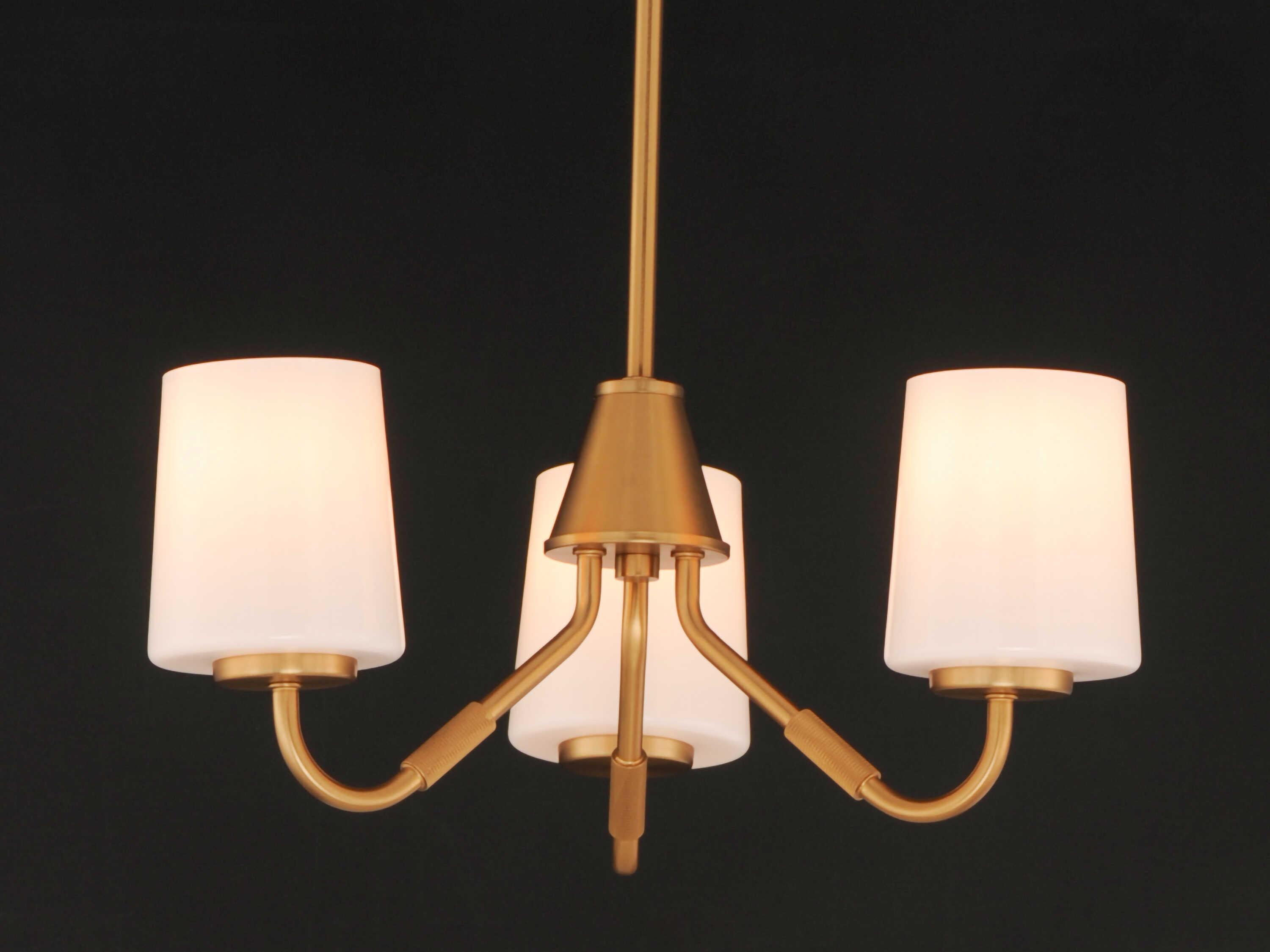 Maxim Lighting Durham 3-Light Natural Aged Brass Chandelier