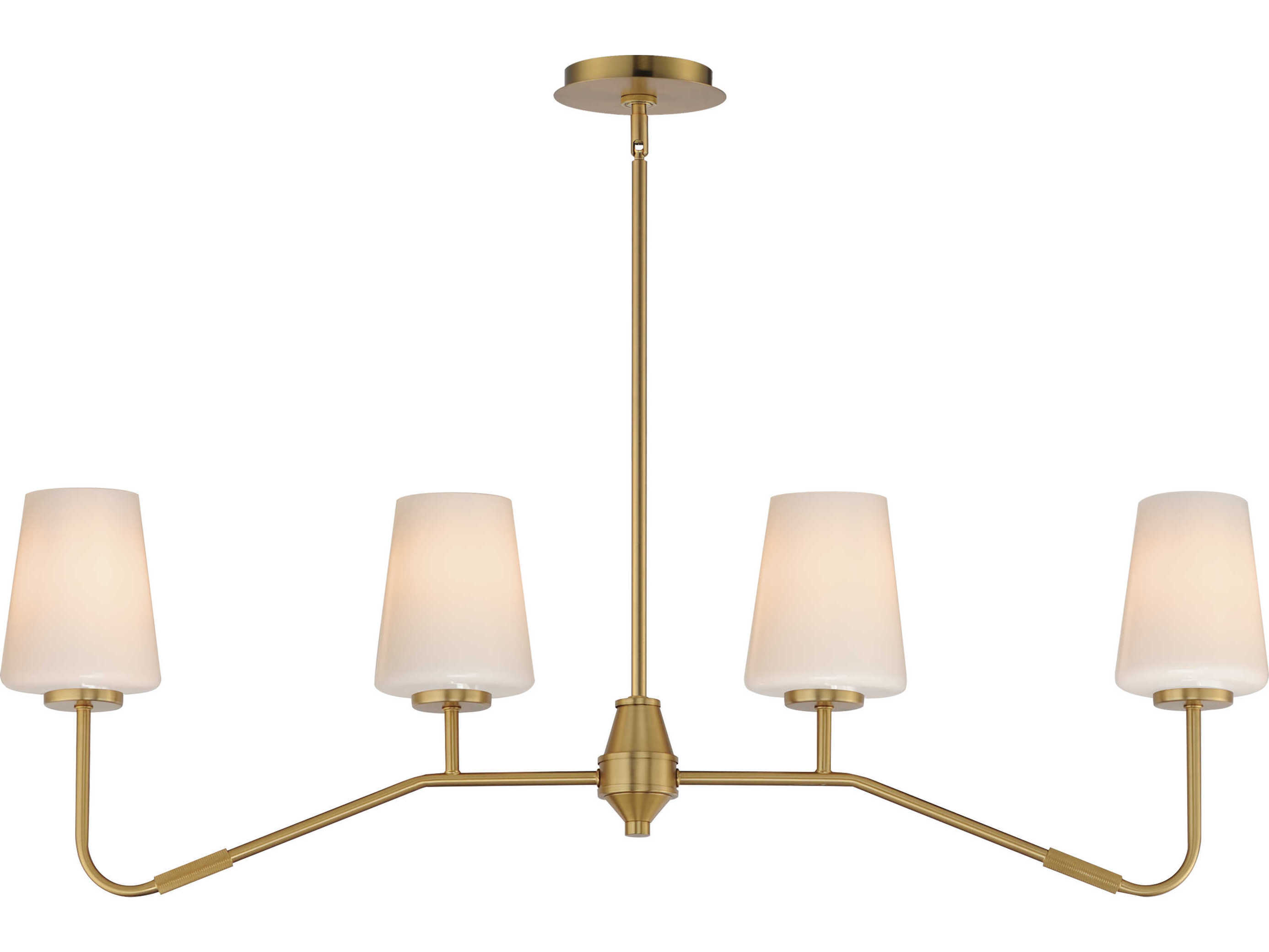 Maxim Lighting Durham 4-Light Natural Aged Brass Island Pendant