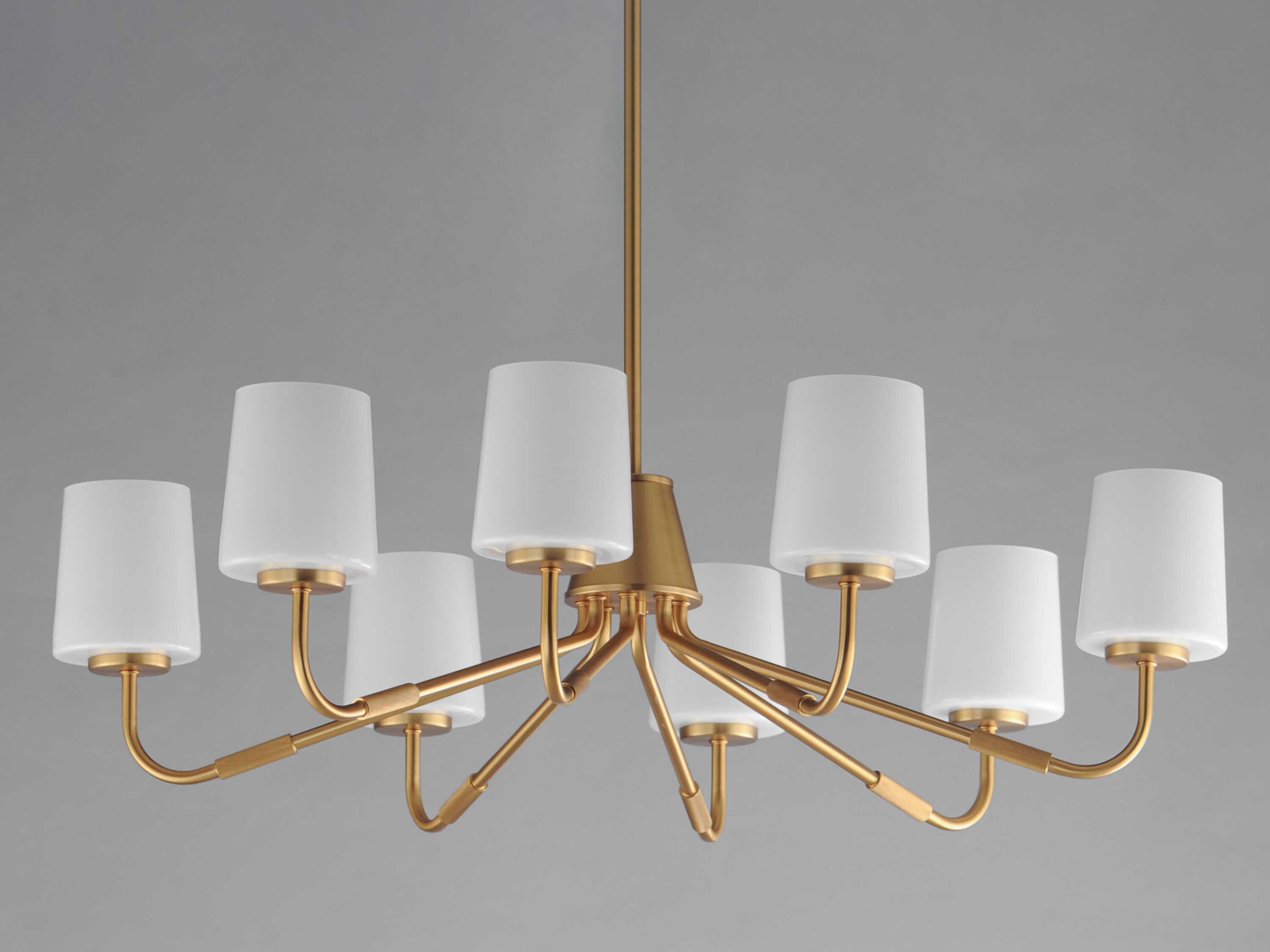 Maxim Lighting Durham 8-Light Natural Aged Brass Chandelier