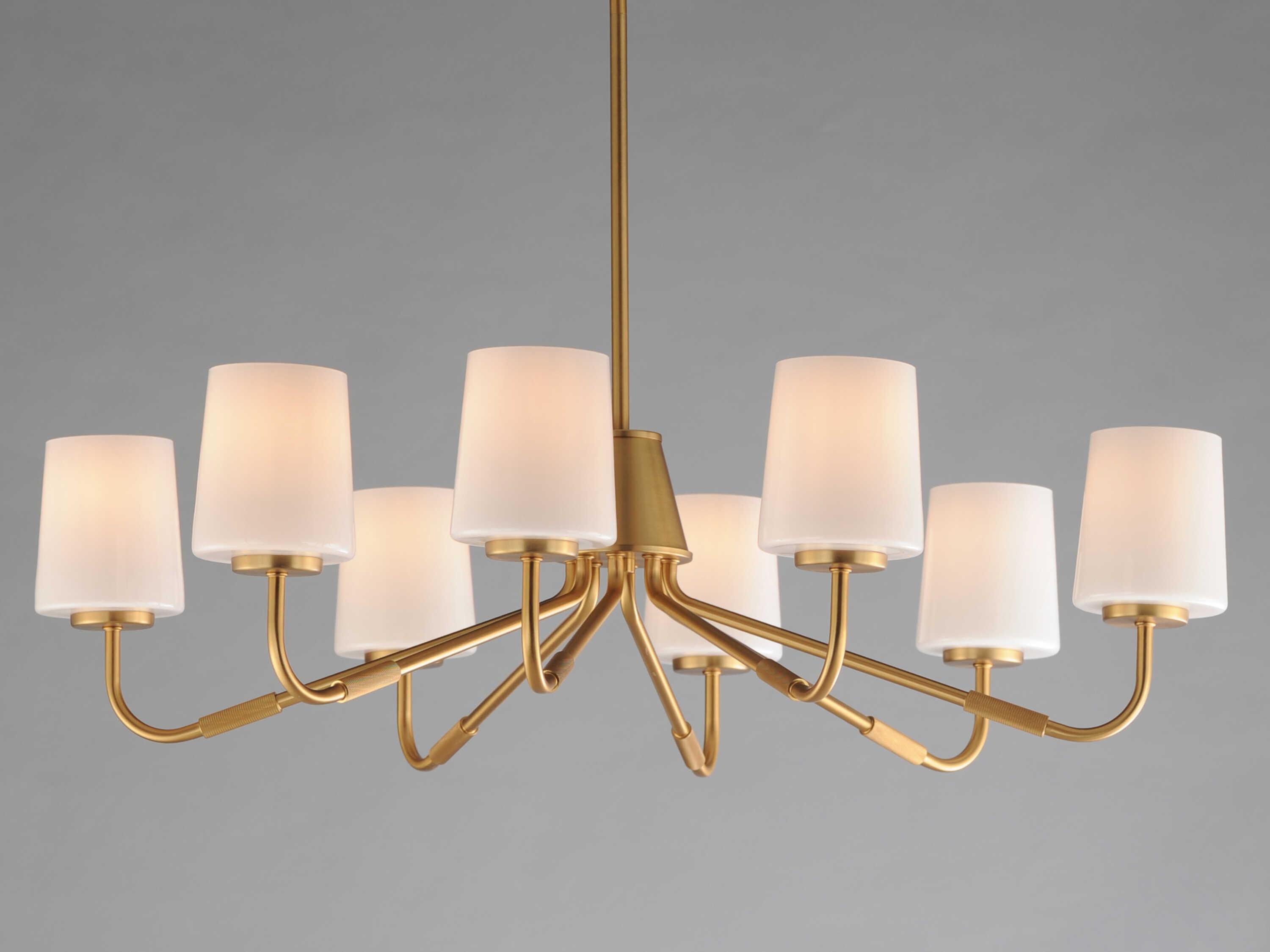 Maxim Lighting Durham 8-Light Natural Aged Brass Chandelier