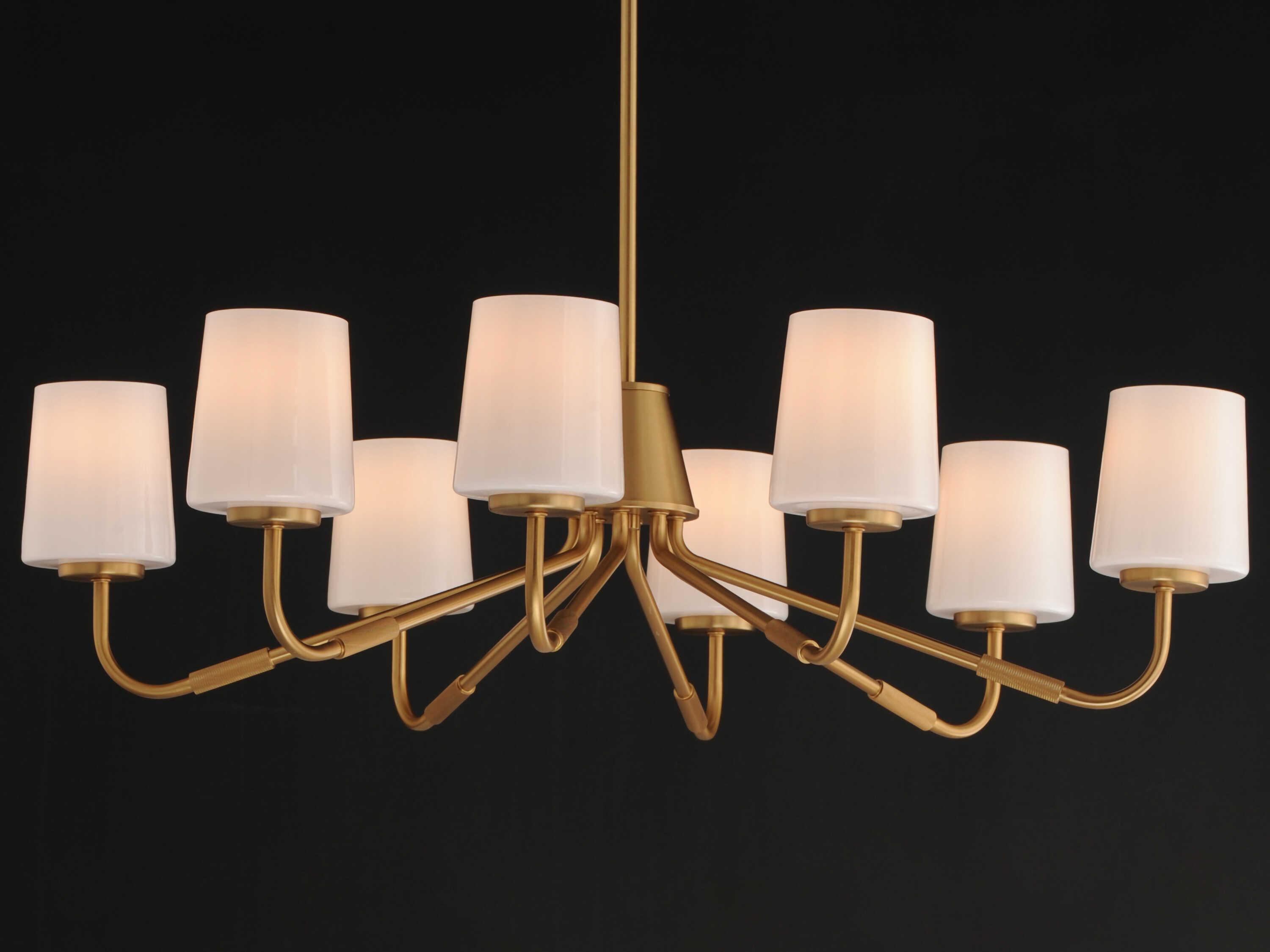 Maxim Lighting Durham 8-Light Natural Aged Brass Chandelier