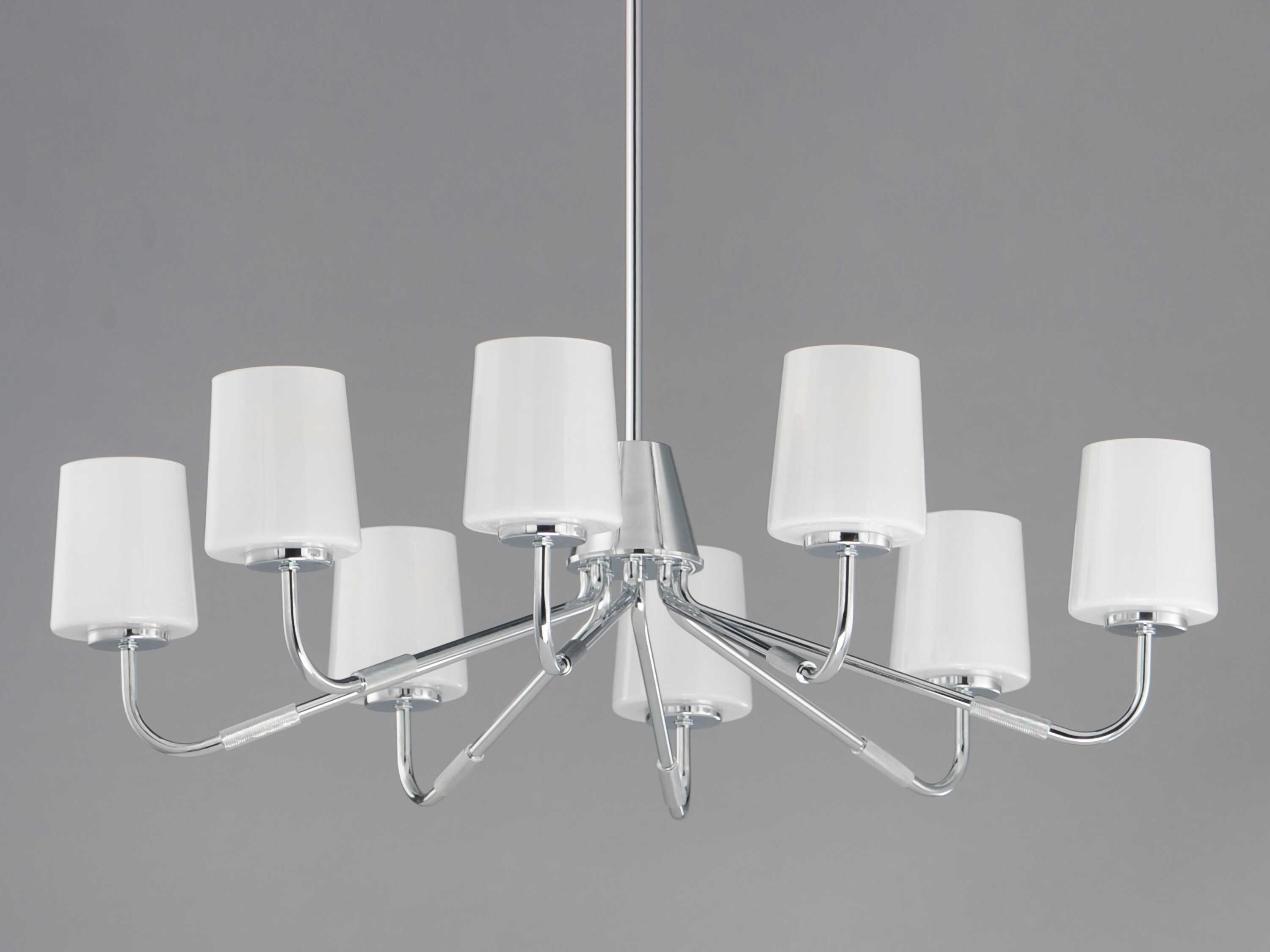 Maxim Lighting Durham 8-Light Polished Chrome Silver Chandelier