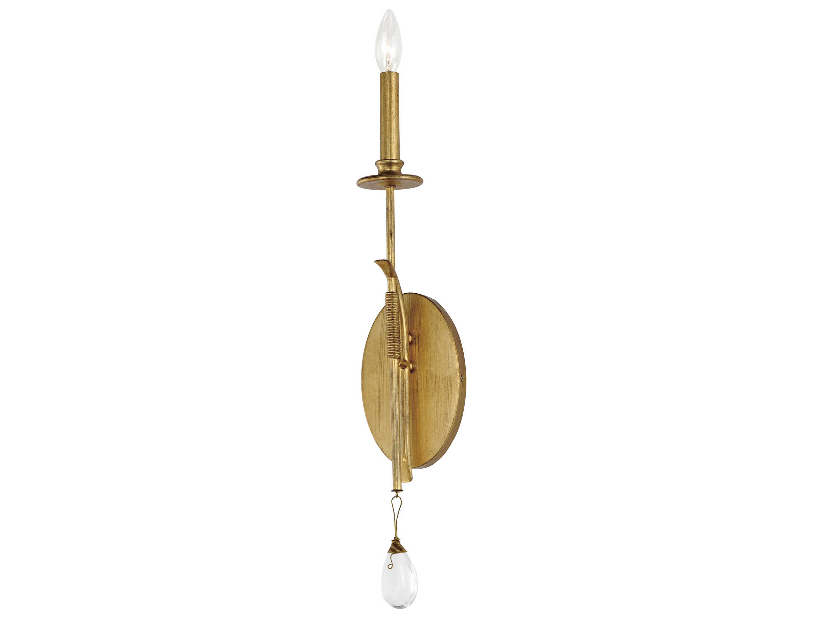 Maxim Lighting Eden 1-Light Charcoal Gold Leaf Wall Sconce