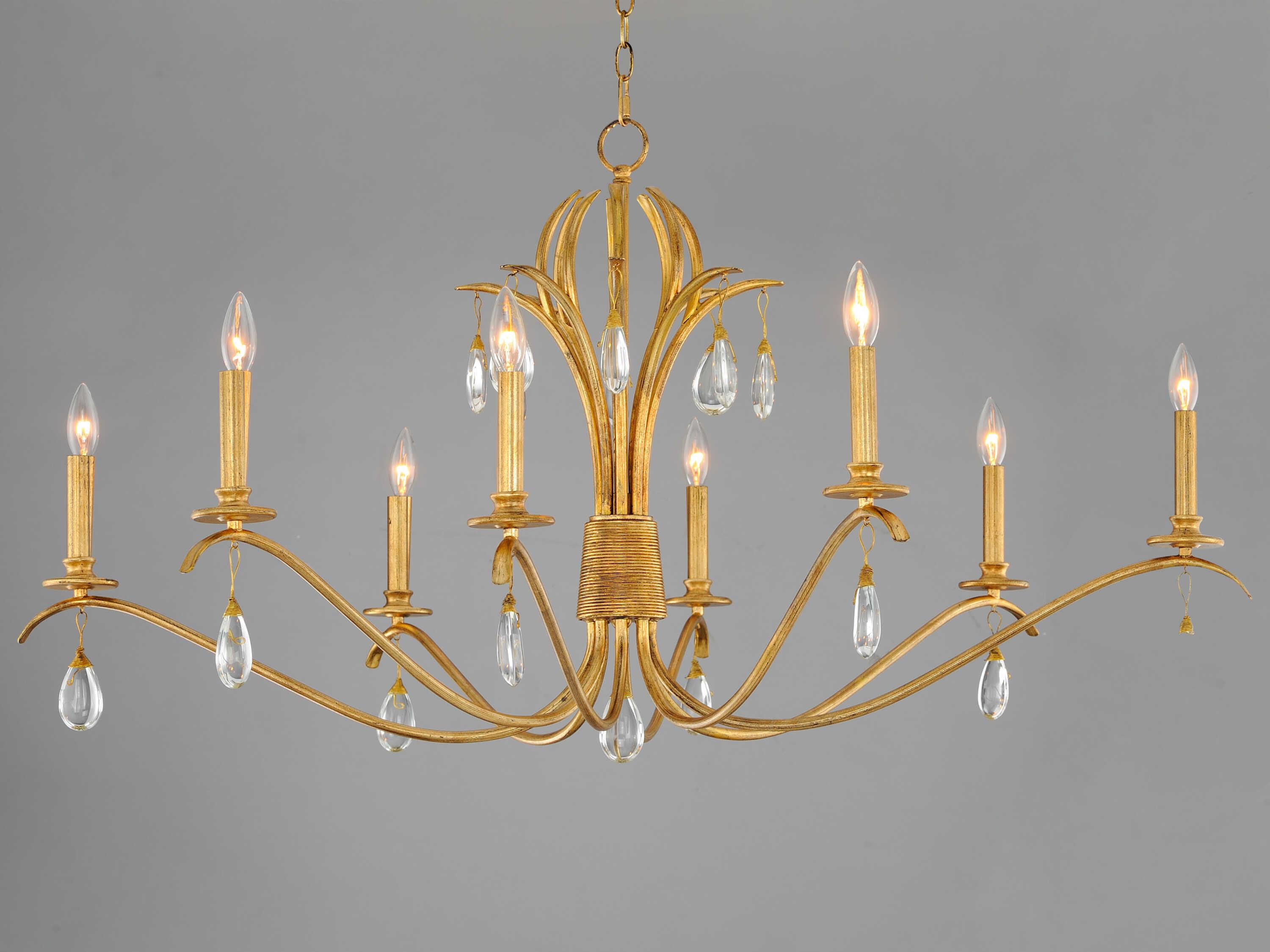 Maxim Lighting Eden 8-Light Charcoal Gold Leaf Candelabra Chandelier