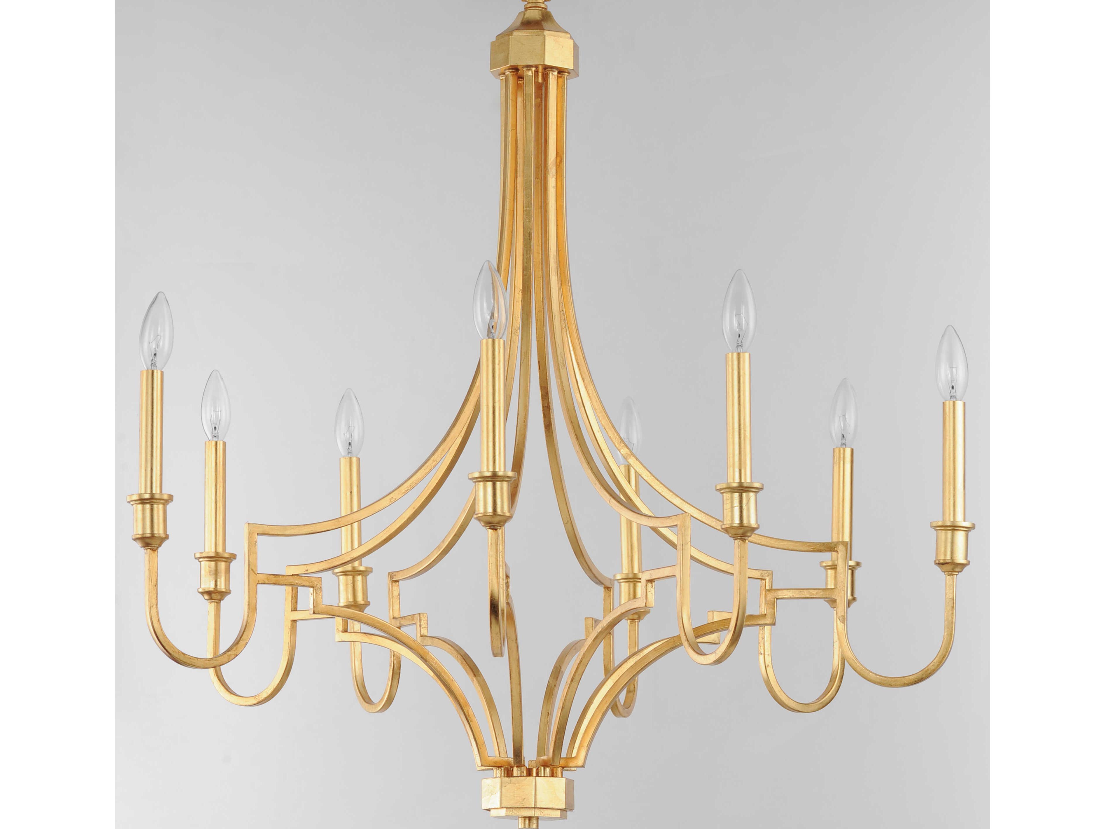Maxim Lighting Normandy 8-Light Gold Leaf Candelabra Chandelier