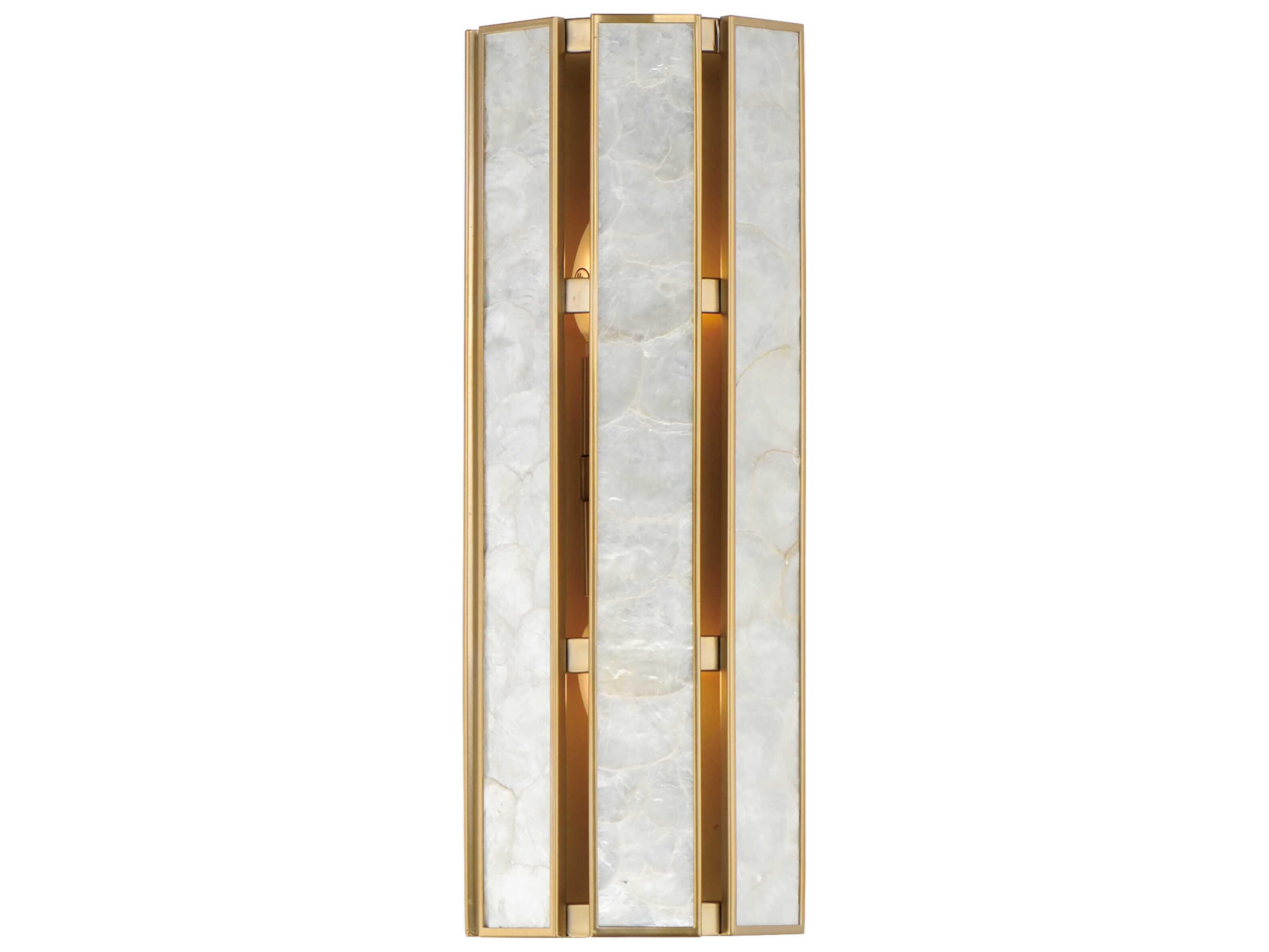 Maxim Lighting Miramar 2-Light Capiz Natural Aged Brass Wall Sconce