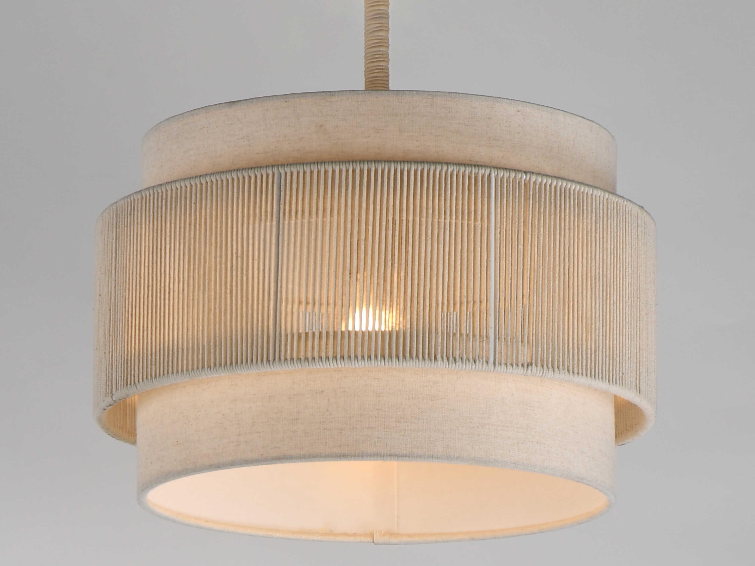 Maxim Lighting Seacliff 1-Light Natural Aged Brass Round Pendant