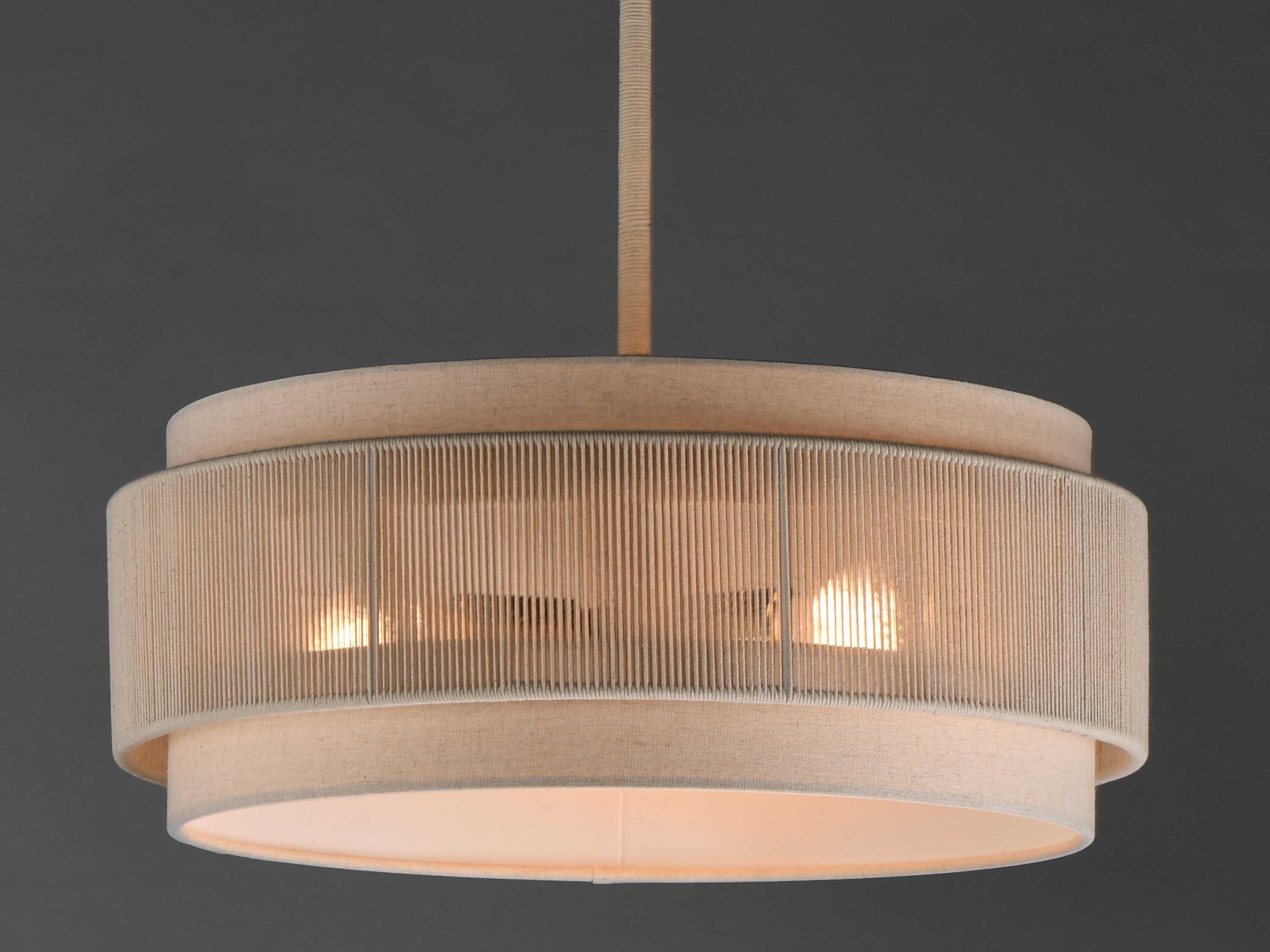 Maxim Lighting Seacliff 3-Light Natural Aged Brass Round Pendant