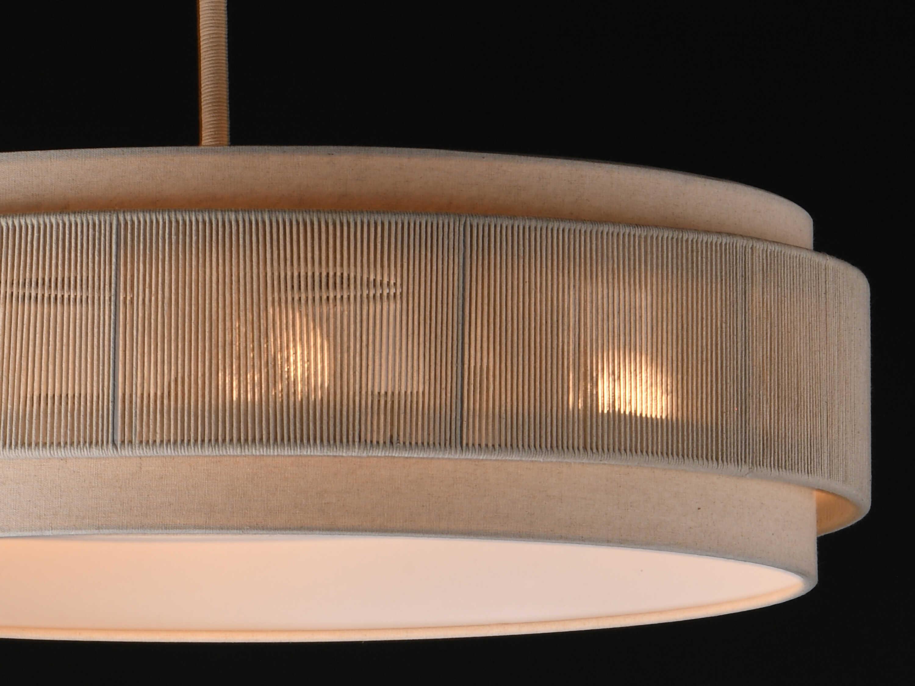 Maxim Lighting Seacliff 4-Light Natural Aged Brass Round Pendant