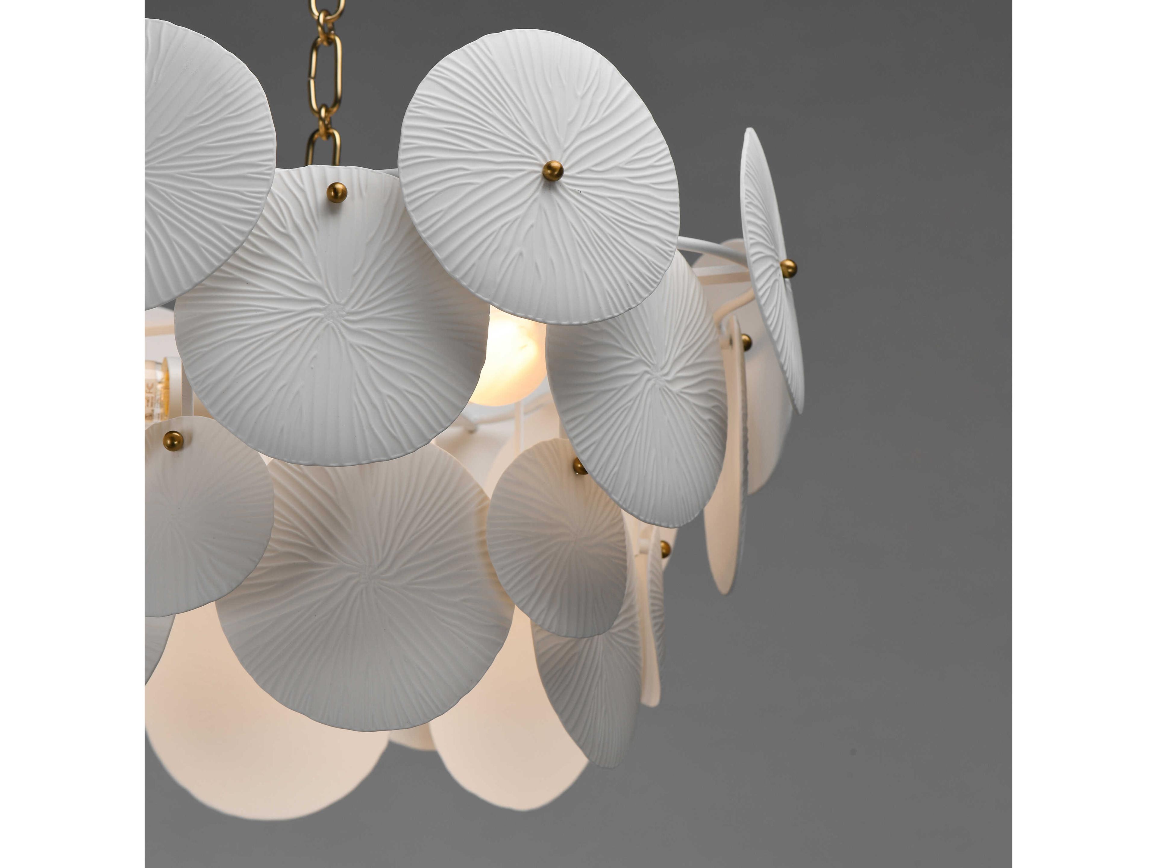 Maxim Lighting Isla 4-Light Natural Aged Brass White Tiered Pendant