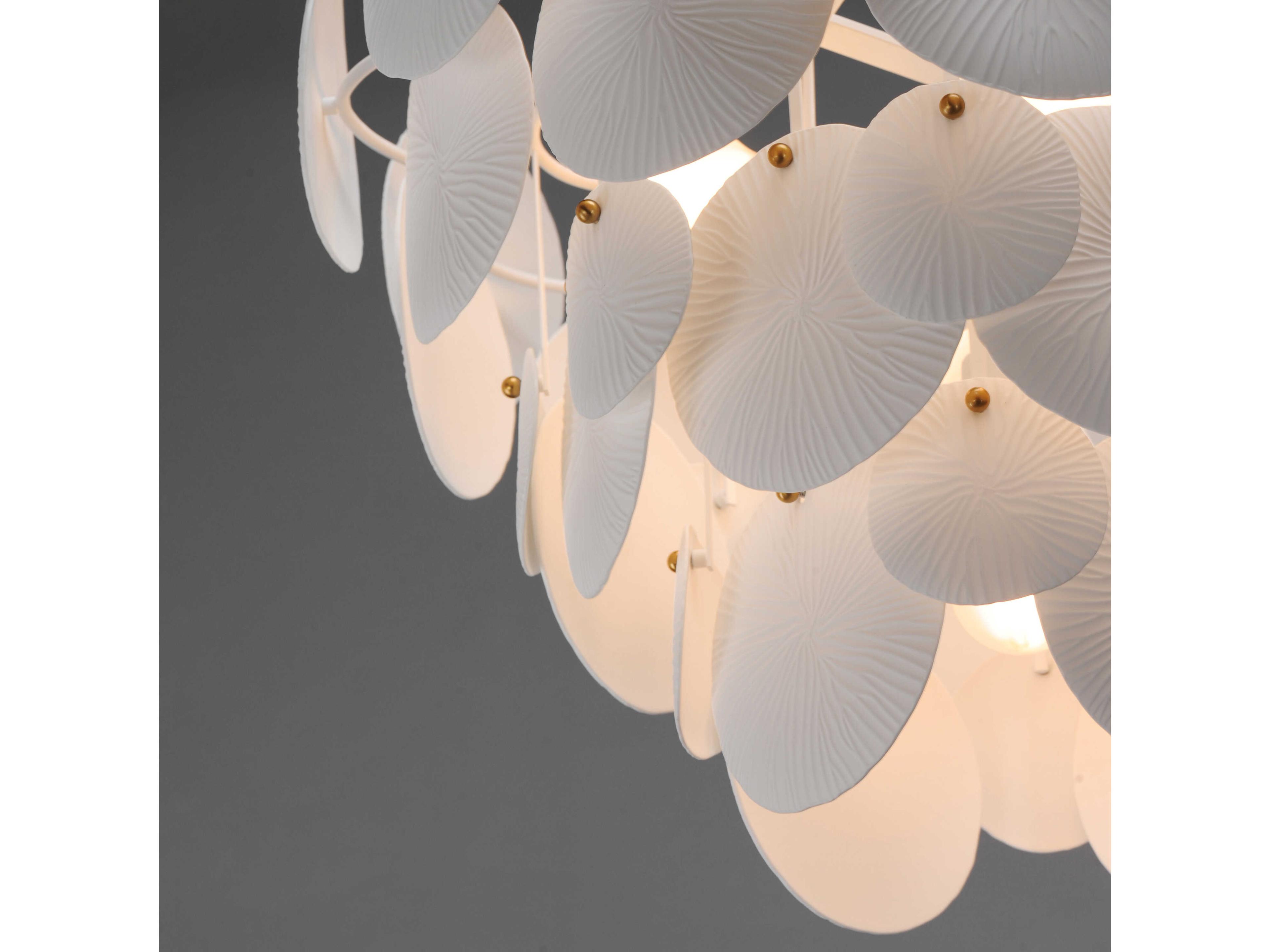 Maxim Lighting Isla 5-Light Natural Aged Brass White Tiered Pendant