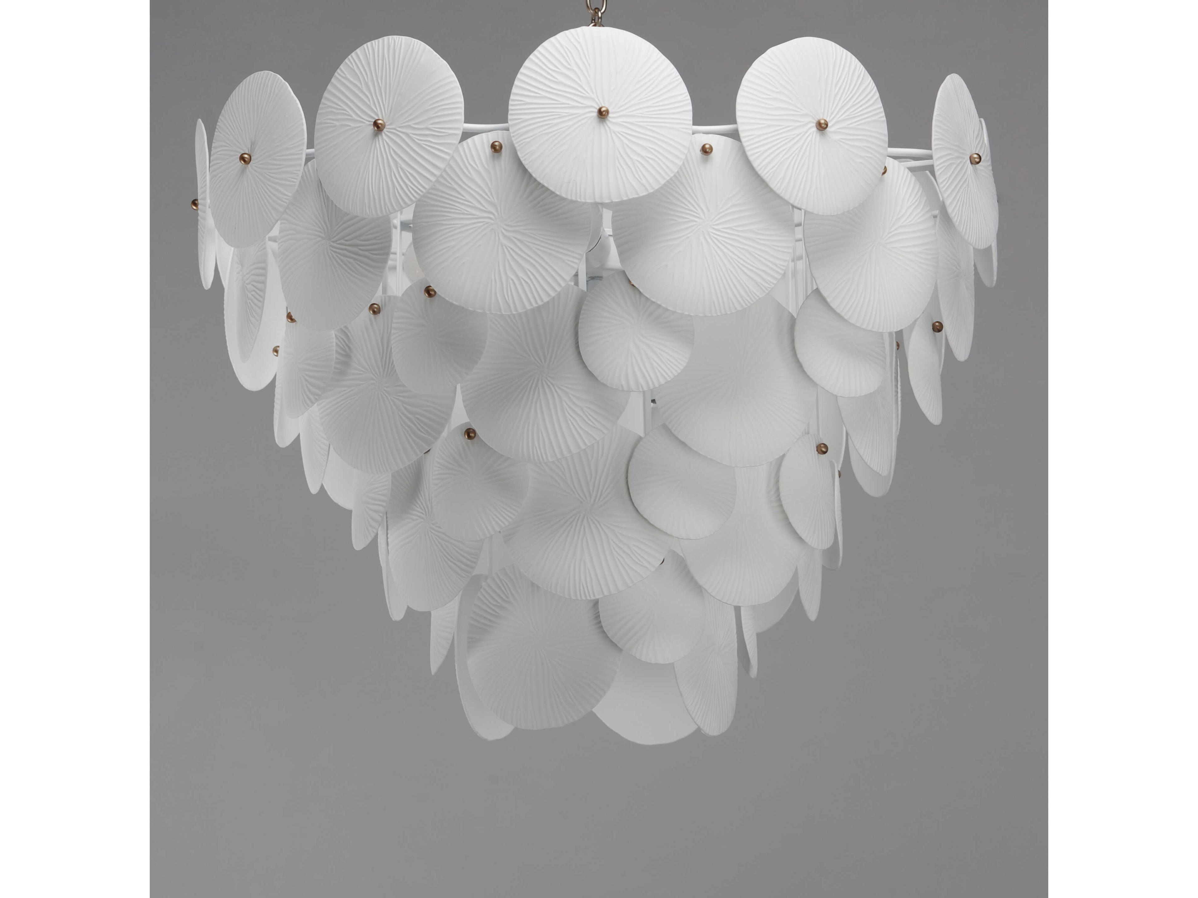 Maxim Lighting Isla 8-Light Natural Aged Brass White Tiered Pendant