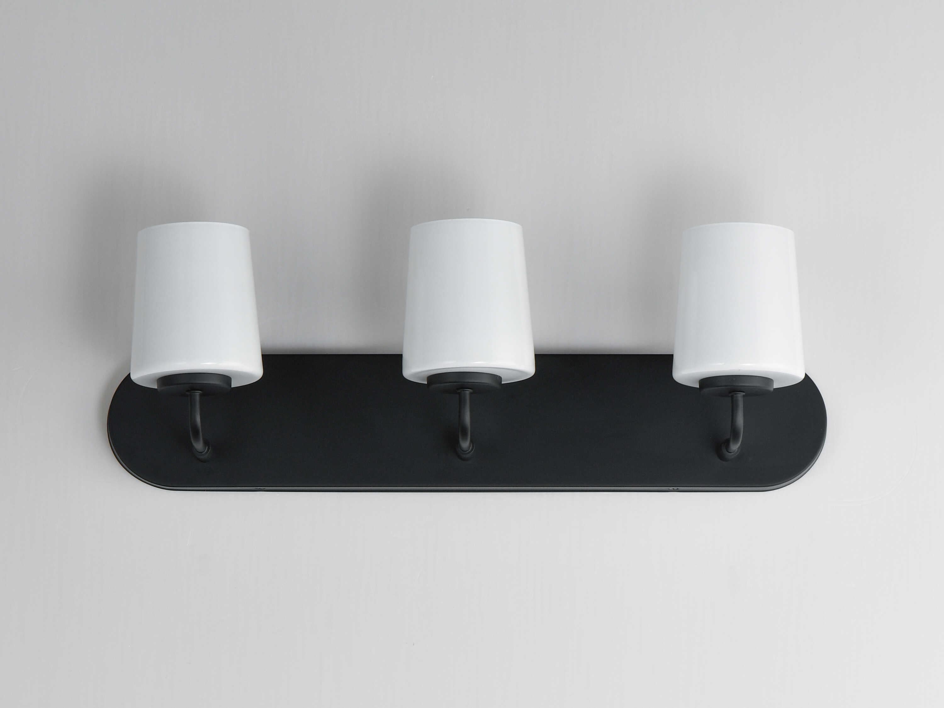 Maxim Lighting Durham 3-Light Black Vanity Light