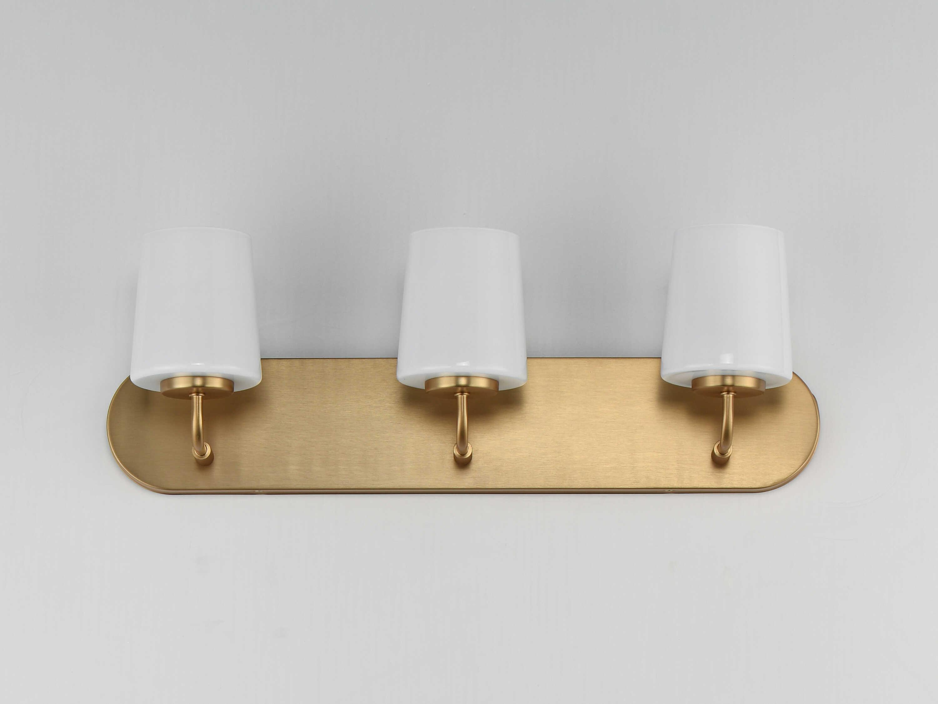 Maxim Lighting Durham 3-Light Natural Aged Brass Vanity Light