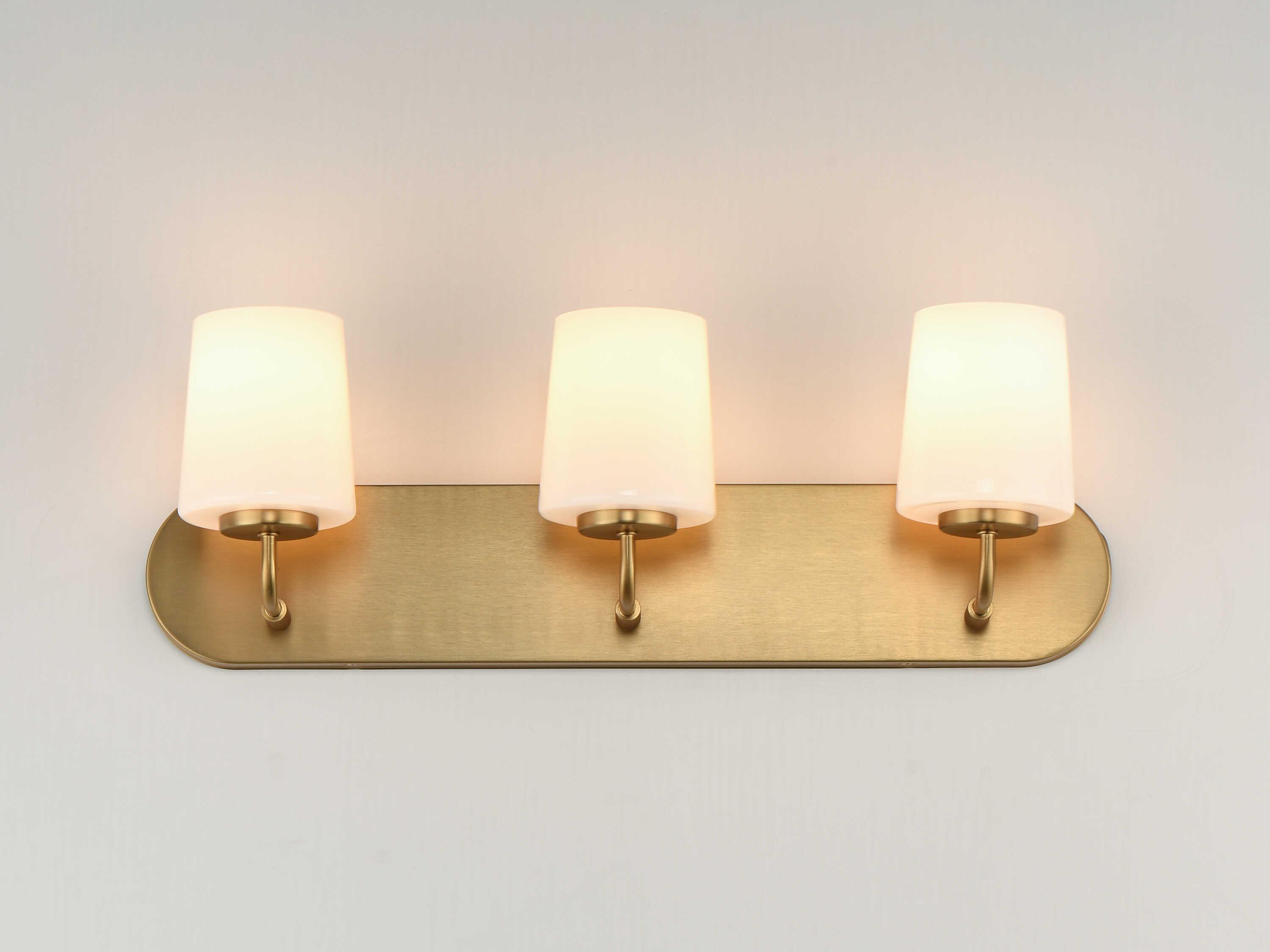 Maxim Lighting Durham 3-Light Natural Aged Brass Vanity Light
