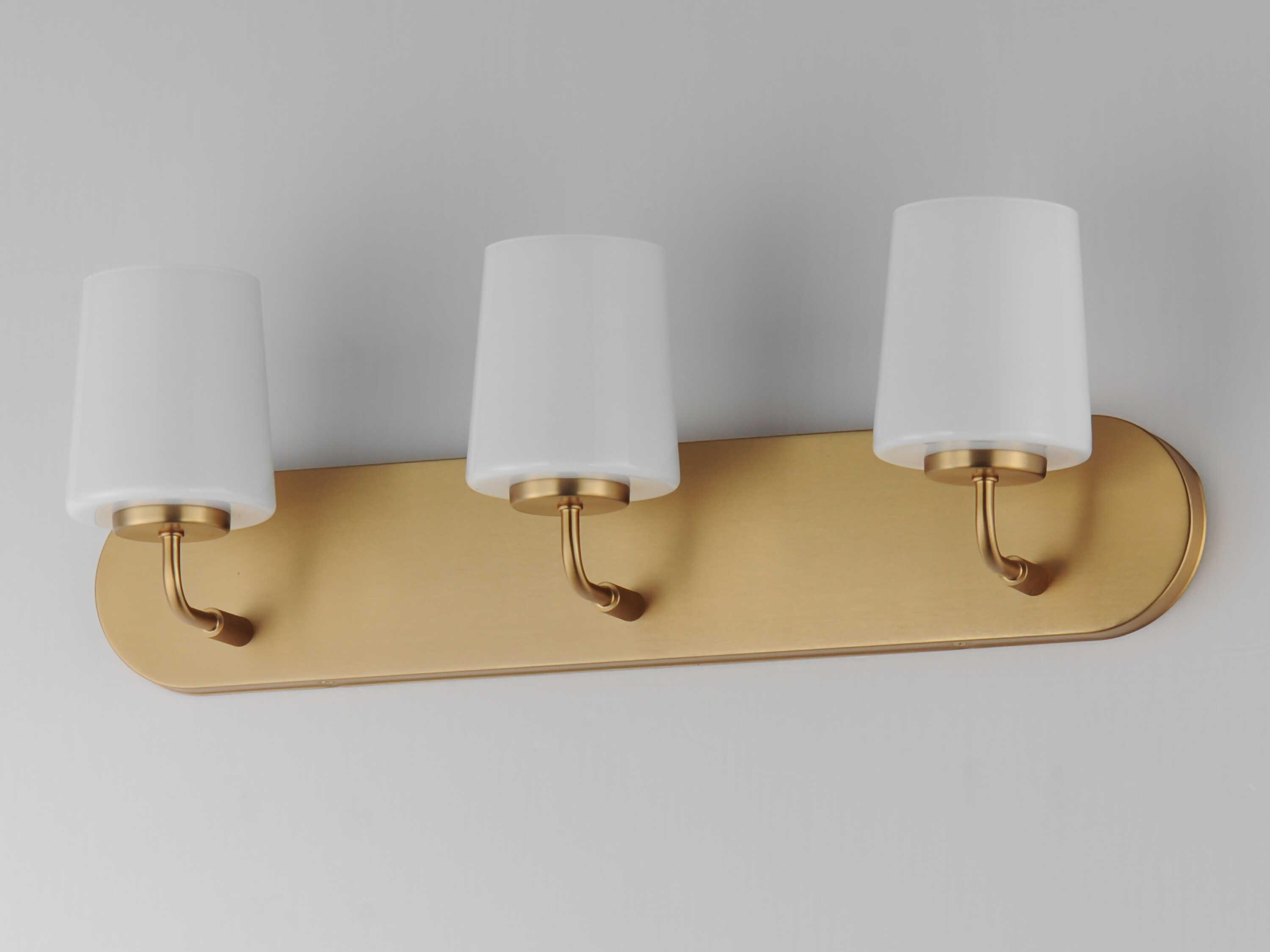 Maxim Lighting Durham 3-Light Natural Aged Brass Vanity Light