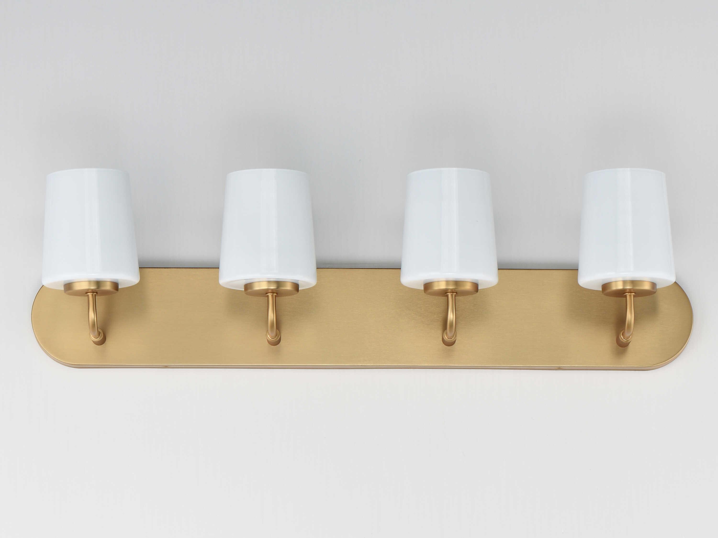 Maxim Lighting Durham 4-Light Natural Aged Brass Vanity Light