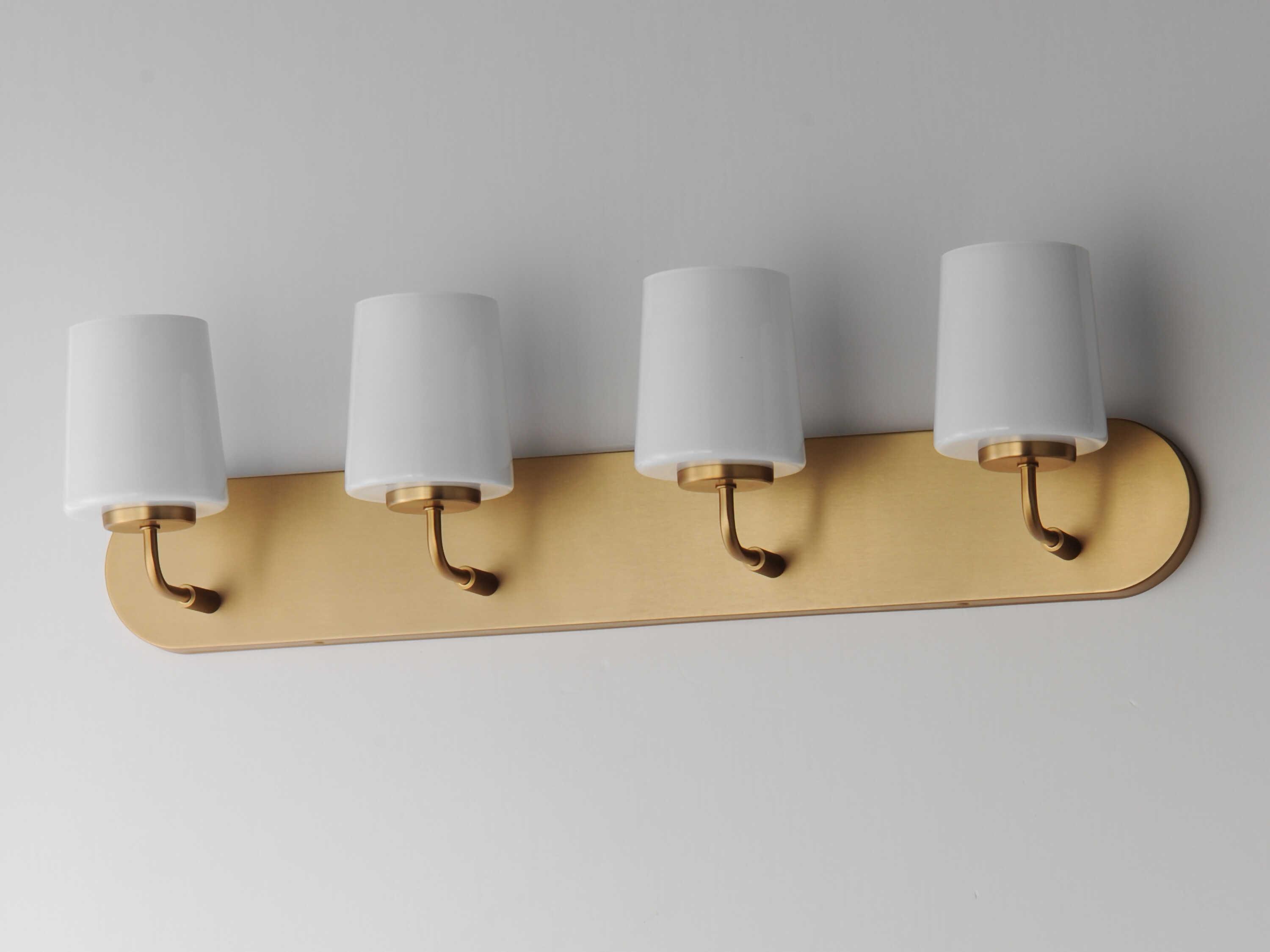Maxim Lighting Durham 4-Light Natural Aged Brass Vanity Light